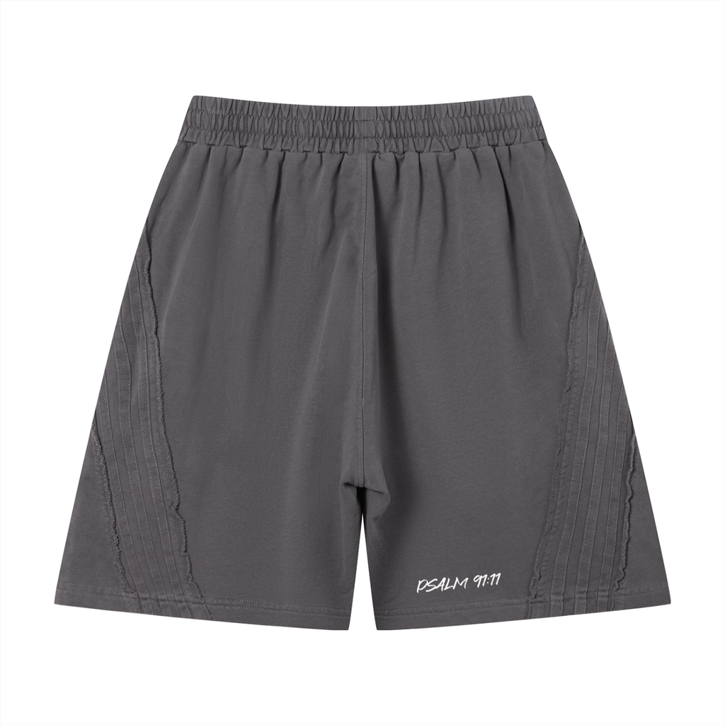 FEARLESS- Unisex Vintage Wash Raw Edge Shorts