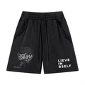 FEARLESS- Unisex Vintage Wash Raw Edge Shorts