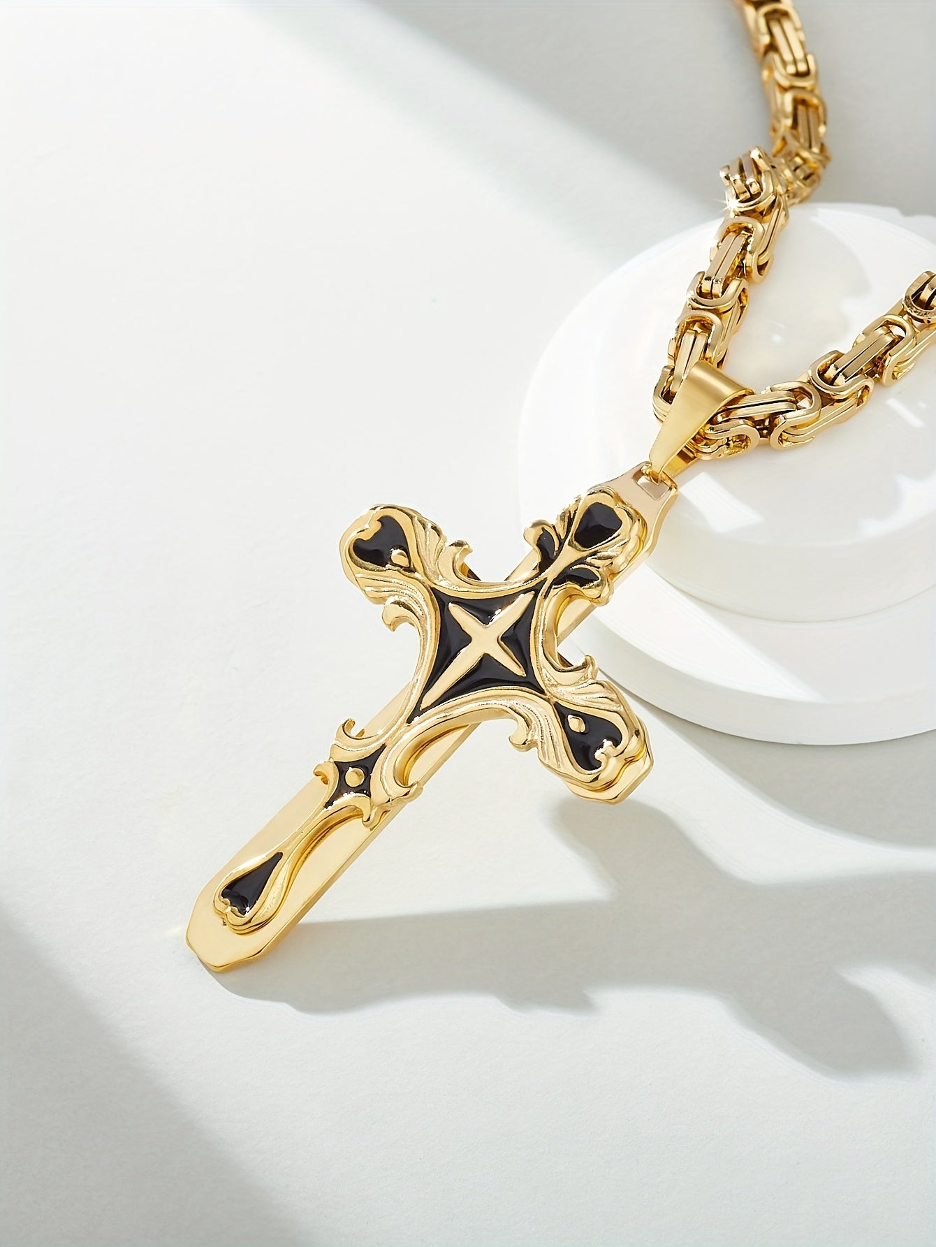 [Thickened Stainless Steel Cross Necklace] High Quality Thickened Stainless Steel Cross Necklace