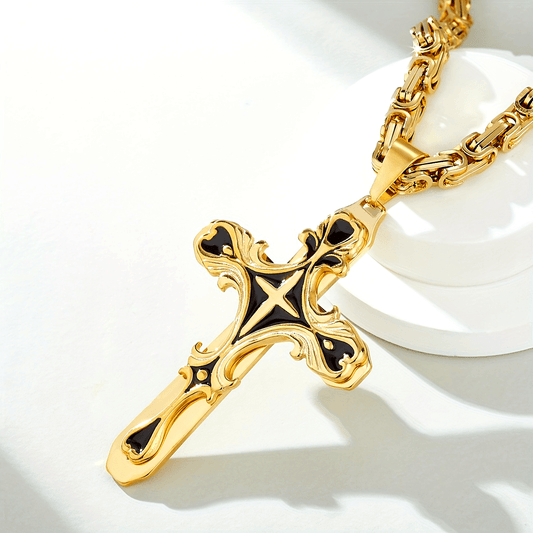 [Thickened Stainless Steel Cross Necklace] High Quality Thickened Stainless Steel Cross Necklace