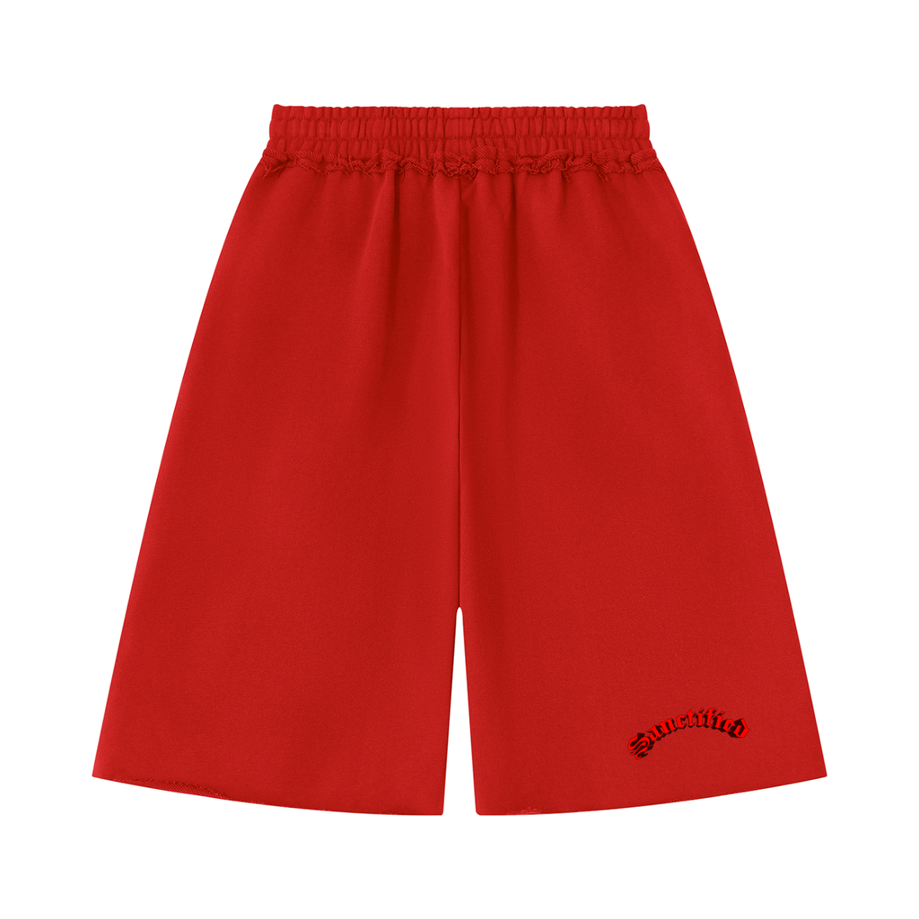 BOLD AS A LION- Unisex Heavyweight Raw Edge Shorts