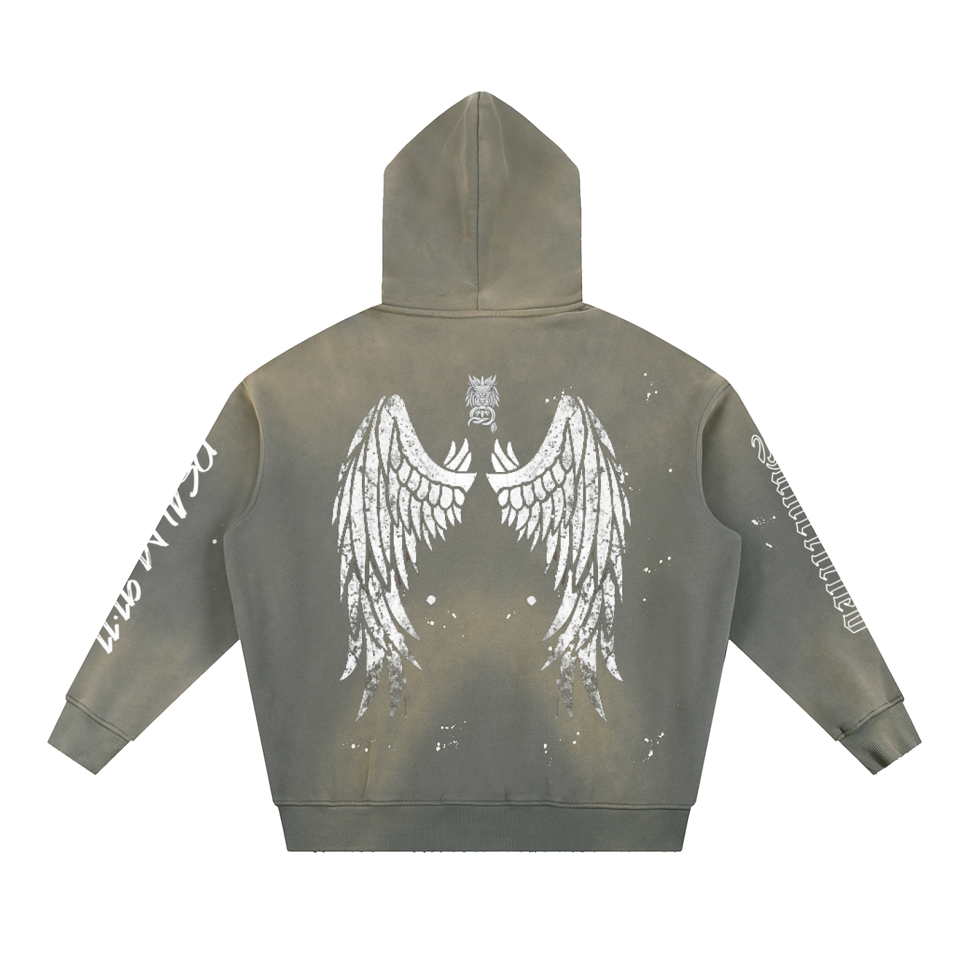 FEARLESS- Vintage Washed Frayed Fleece Hoodie