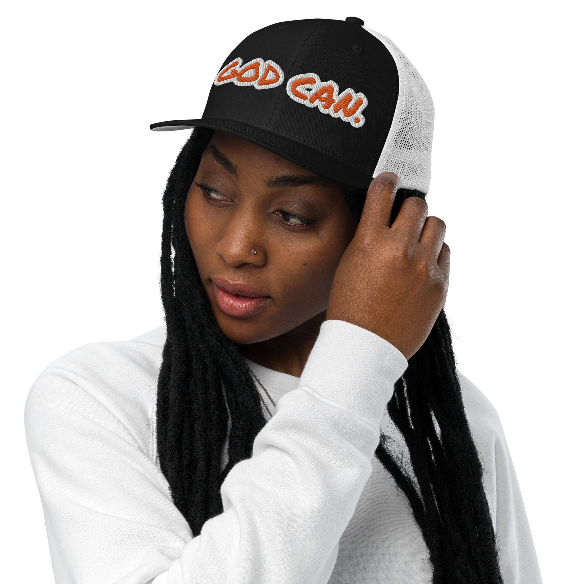 God Can.- Closed-back trucker cap