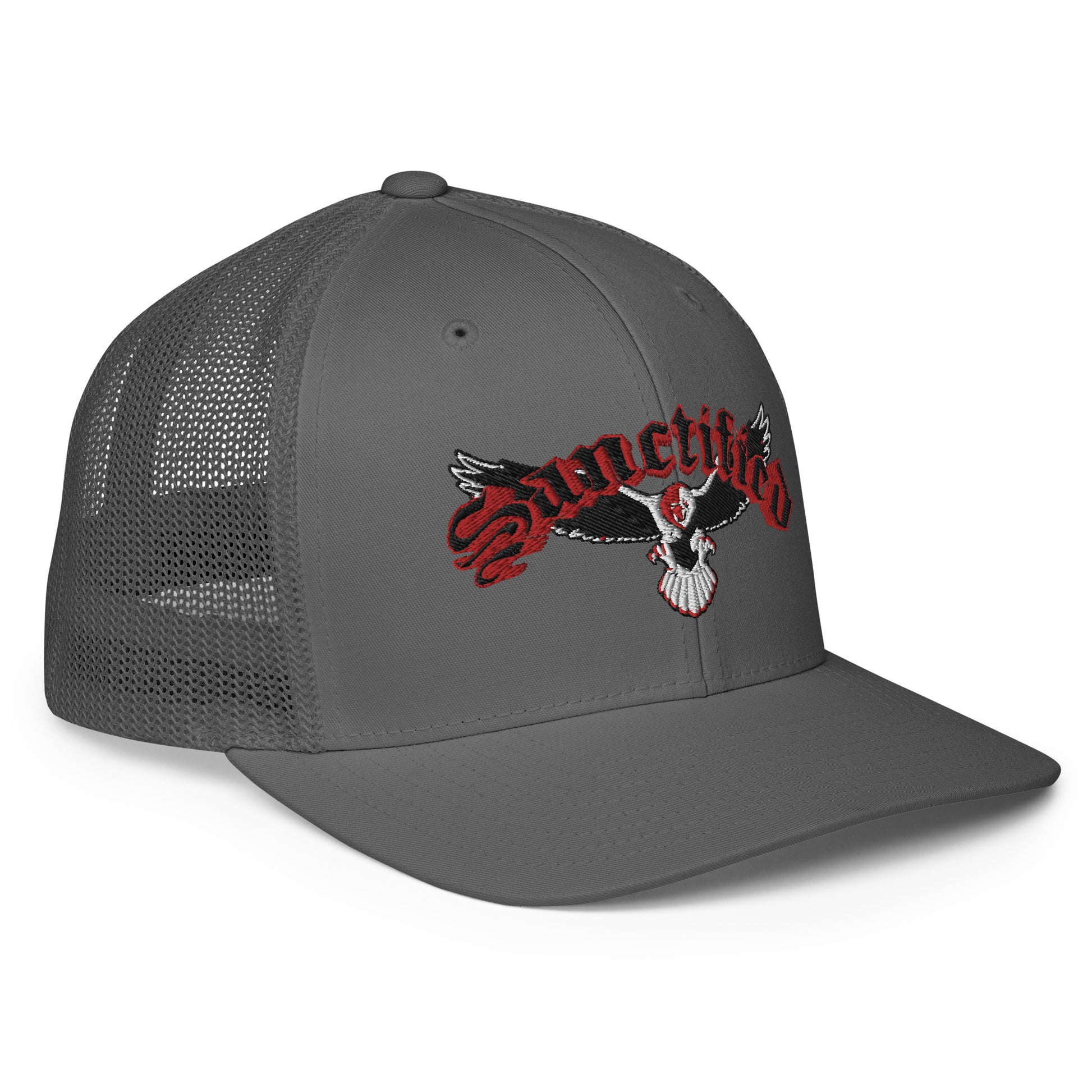 Sanctified Eagle- Closed-back trucker cap