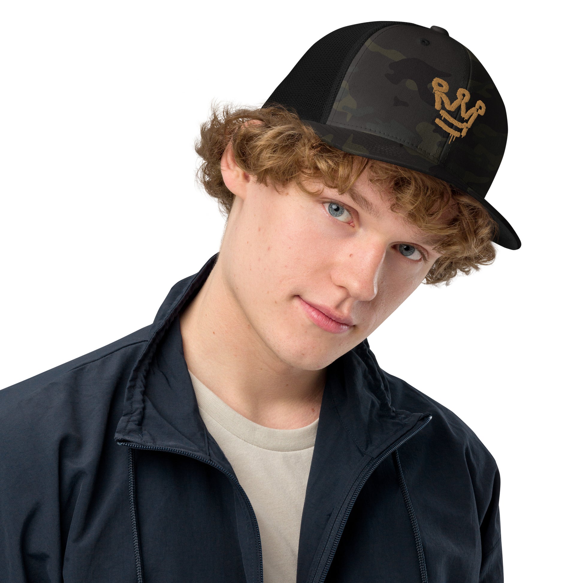 I AM A CROWN- Closed-back trucker cap