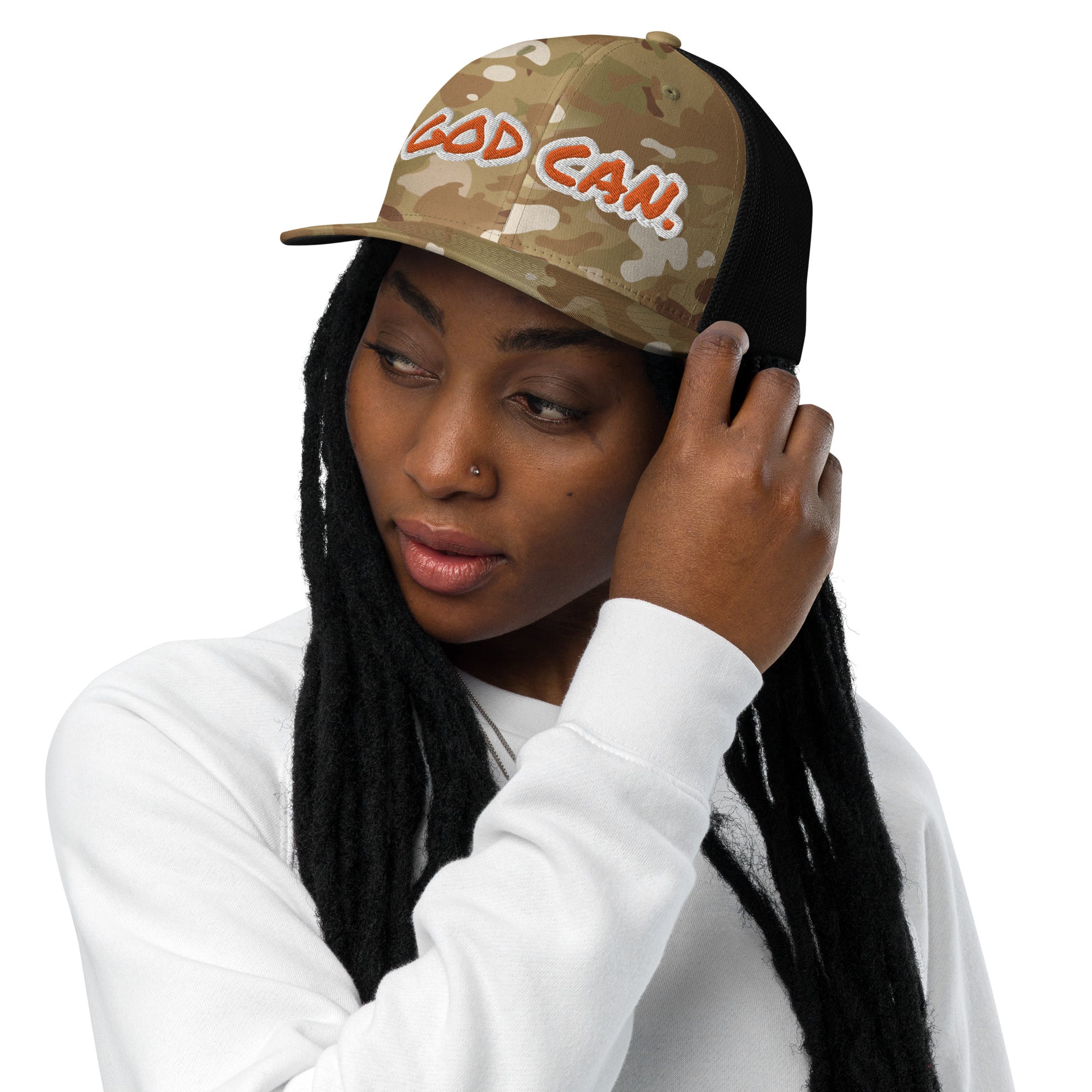 God Can.- Closed-back trucker cap
