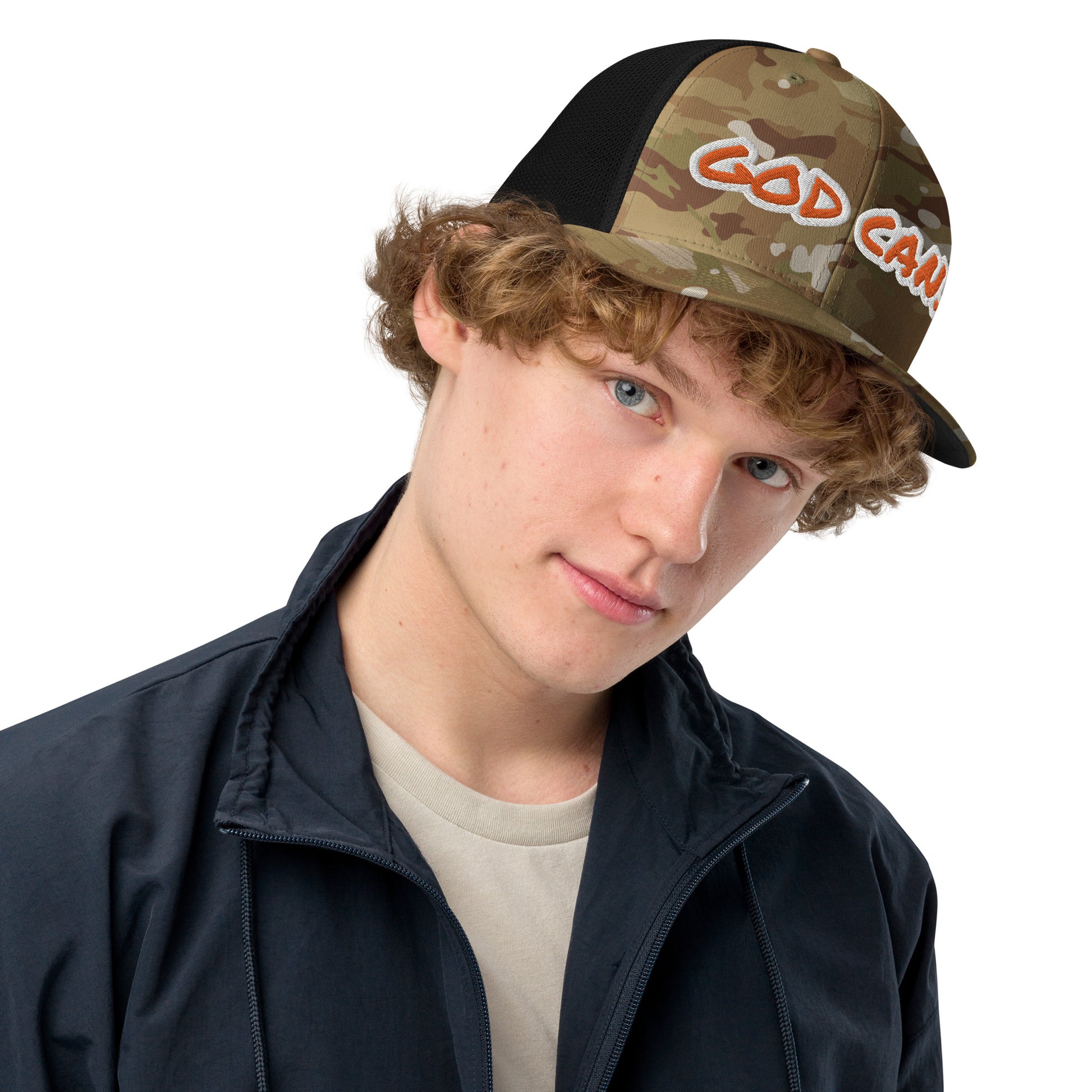 God Can.- Closed-back trucker cap