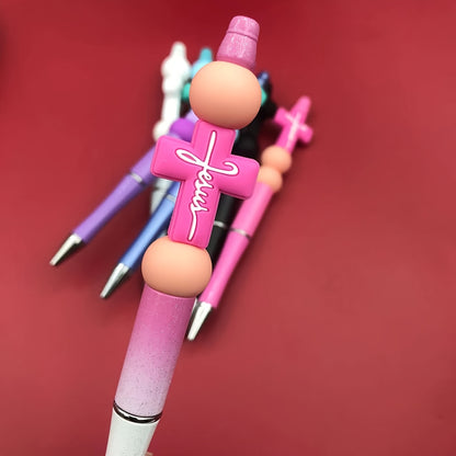 7pcs Silicone Cross Ballpoint Pen Set