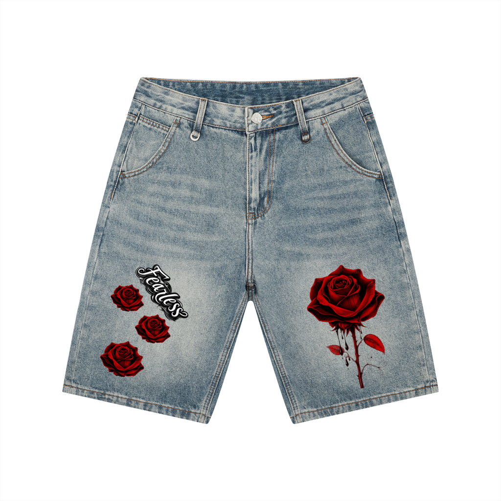 Fearless- Men's Vintage Wash Denim Shorts