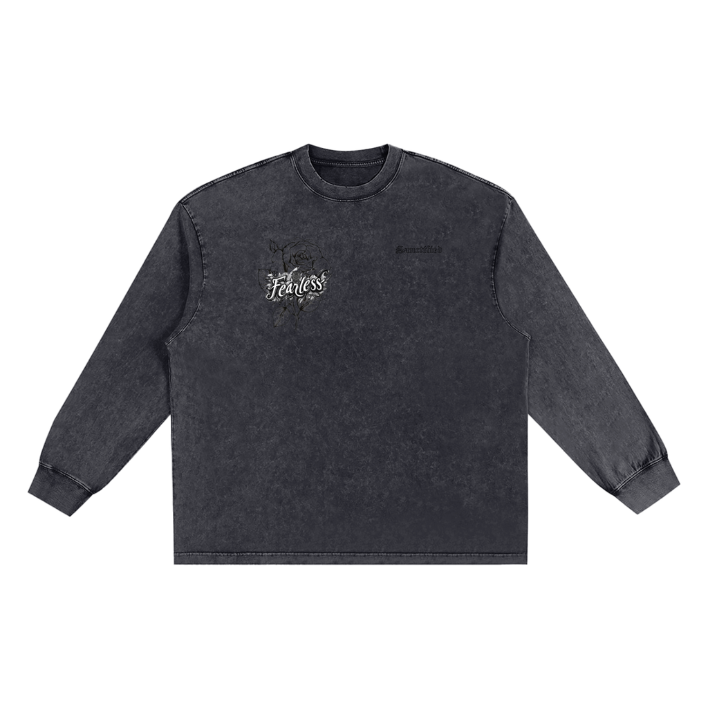 Snow Washed Frayed Edge T-Shirt