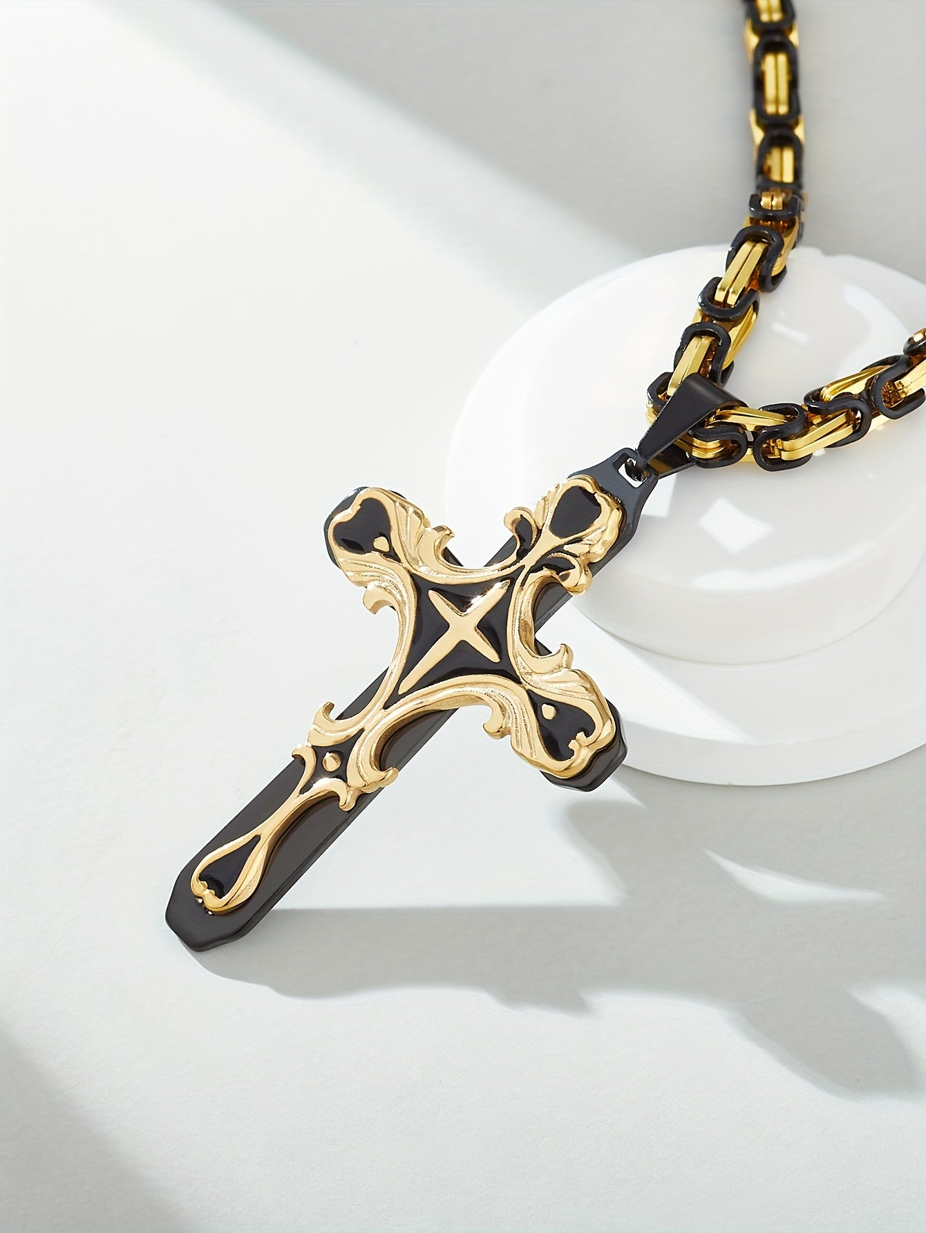 High Quality Thickened Stainless Steel Cross Necklace For Men