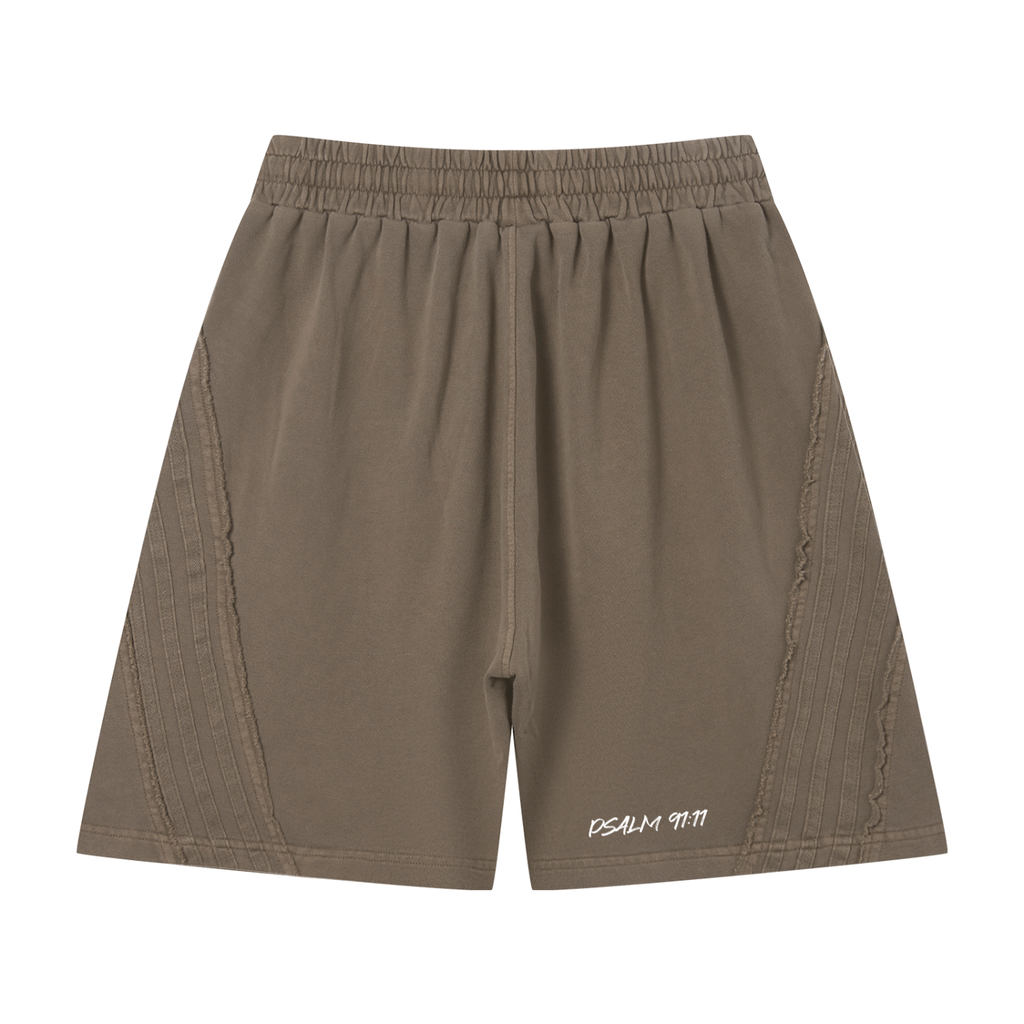 FEARLESS- Unisex Vintage Wash Raw Edge Shorts