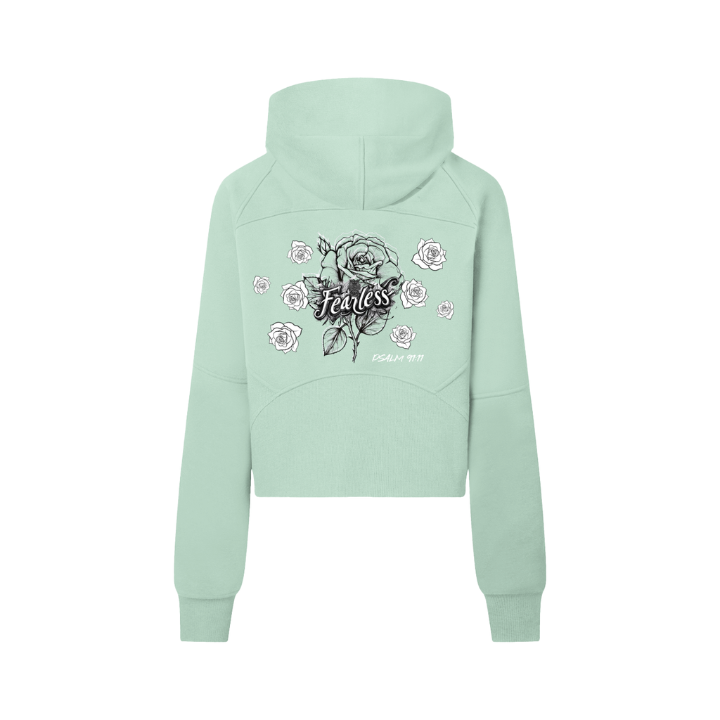 Fearless- Cropped Half-Zip Hoodie