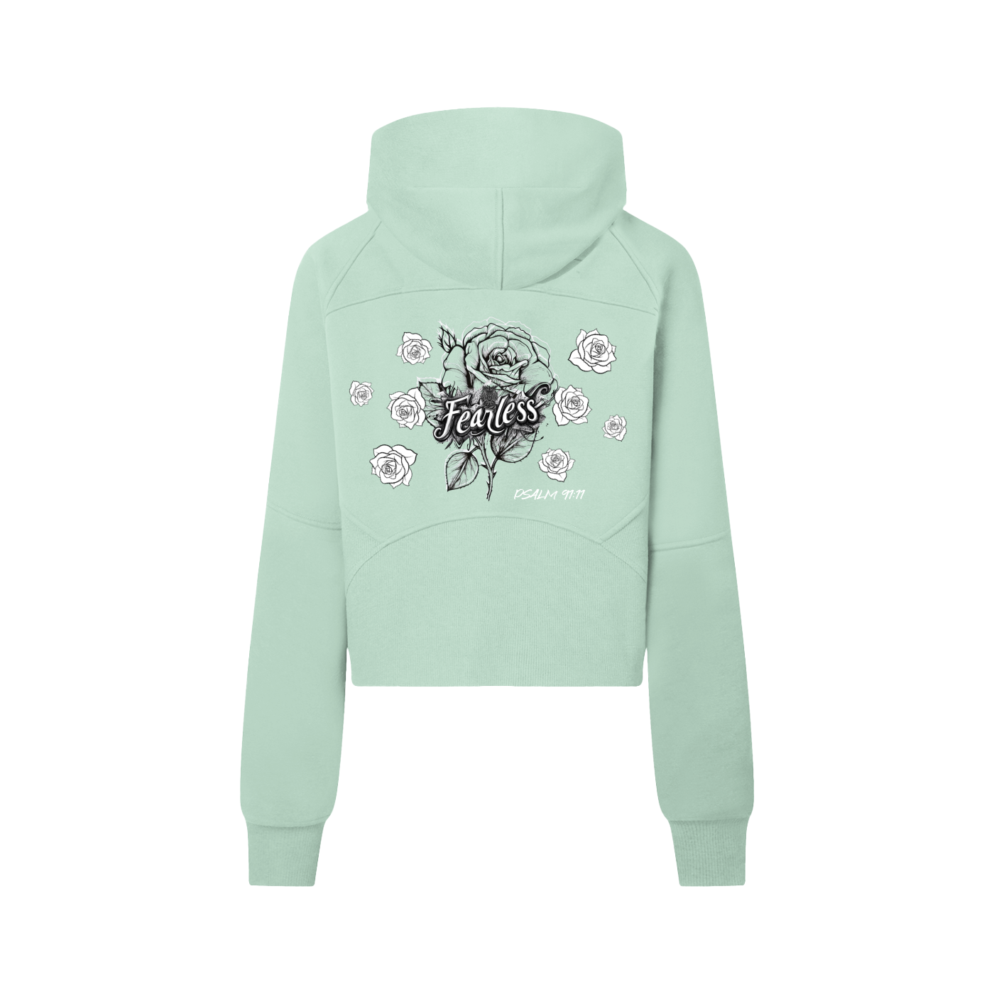 Fearless- Cropped Half-Zip Hoodie