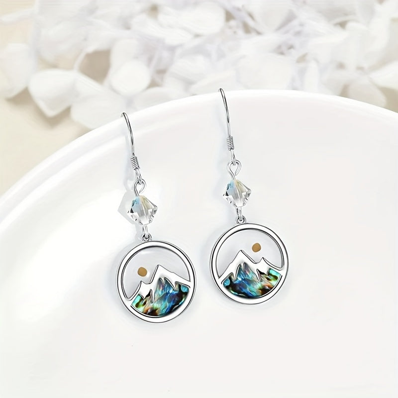 Faith-Inspired Stainless Steel Necklace with Mountain & Planet Pendant