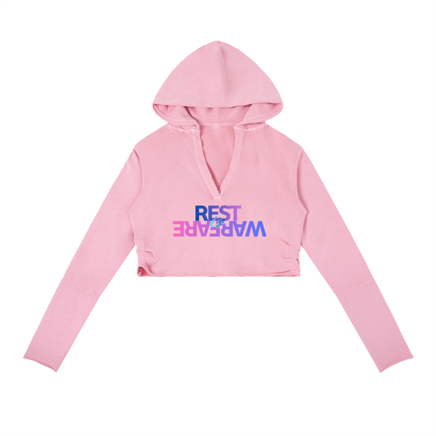 Rest is Warfare- Vintage Washed Raw Edge Hoodie