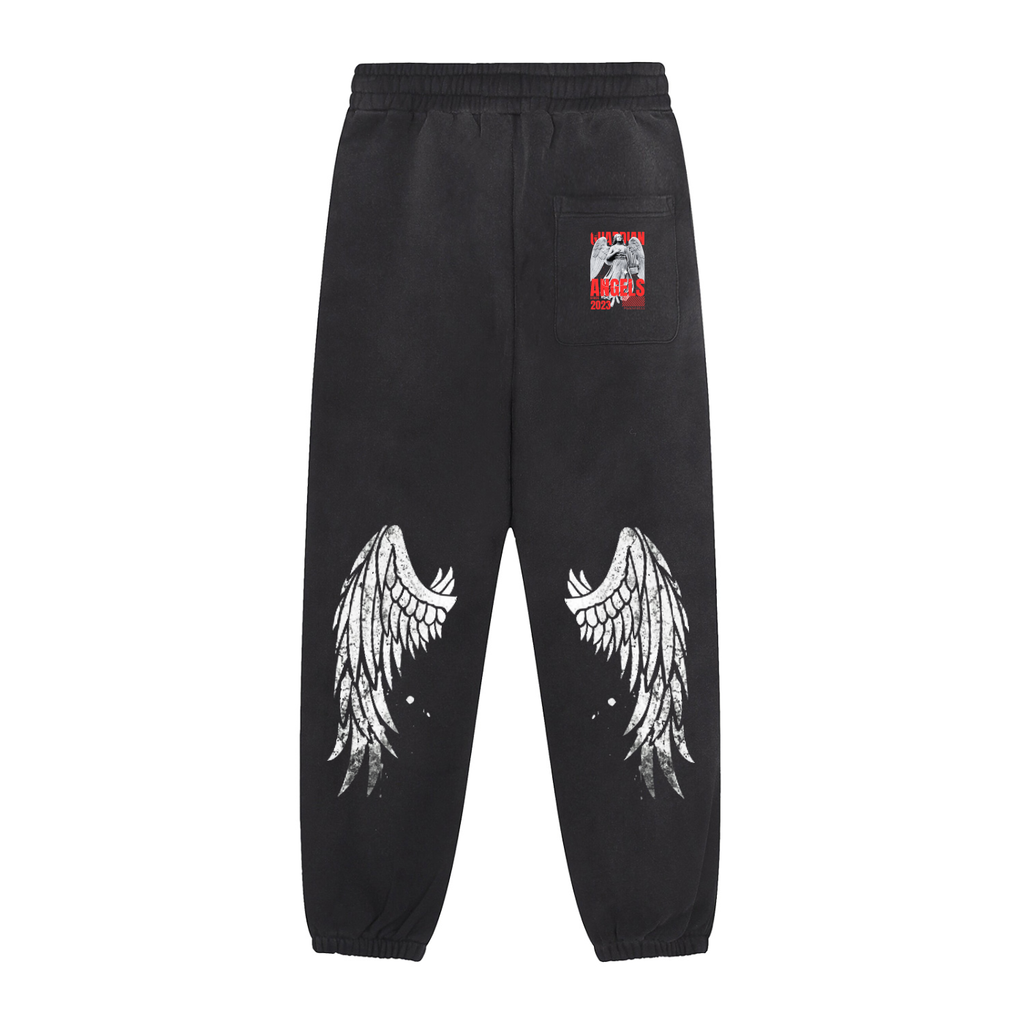 FEARLESS- Sun Fade Contrast Tape Fleece Jogged Sweatpants