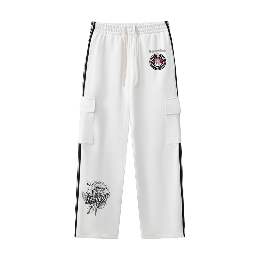 FEARLESS- Side Stripe Straight-Leg Pants