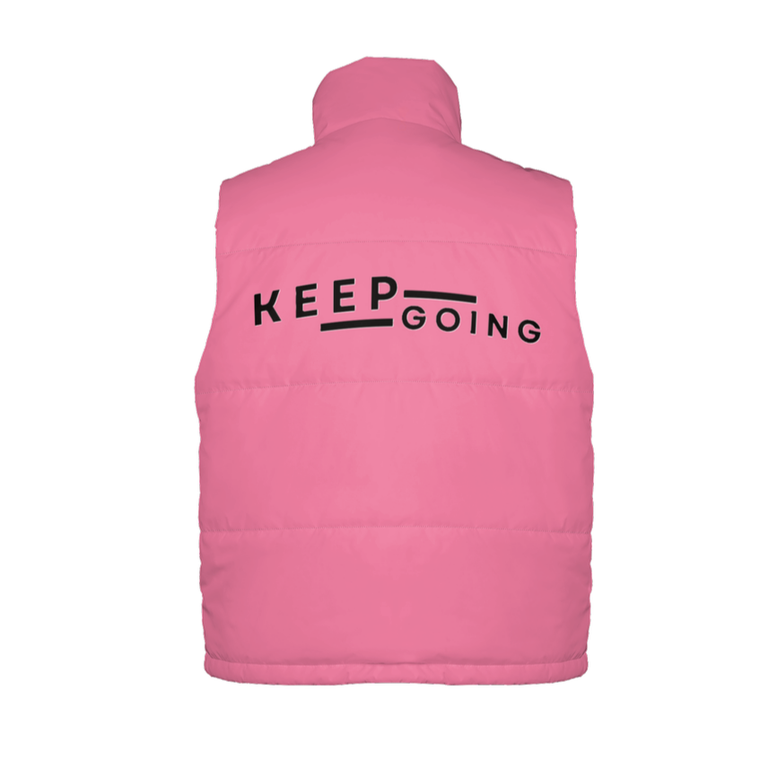 KEEP GOING- Men's Full-Zip Sleeveless Puffer Vest-Lightweight Ecodear