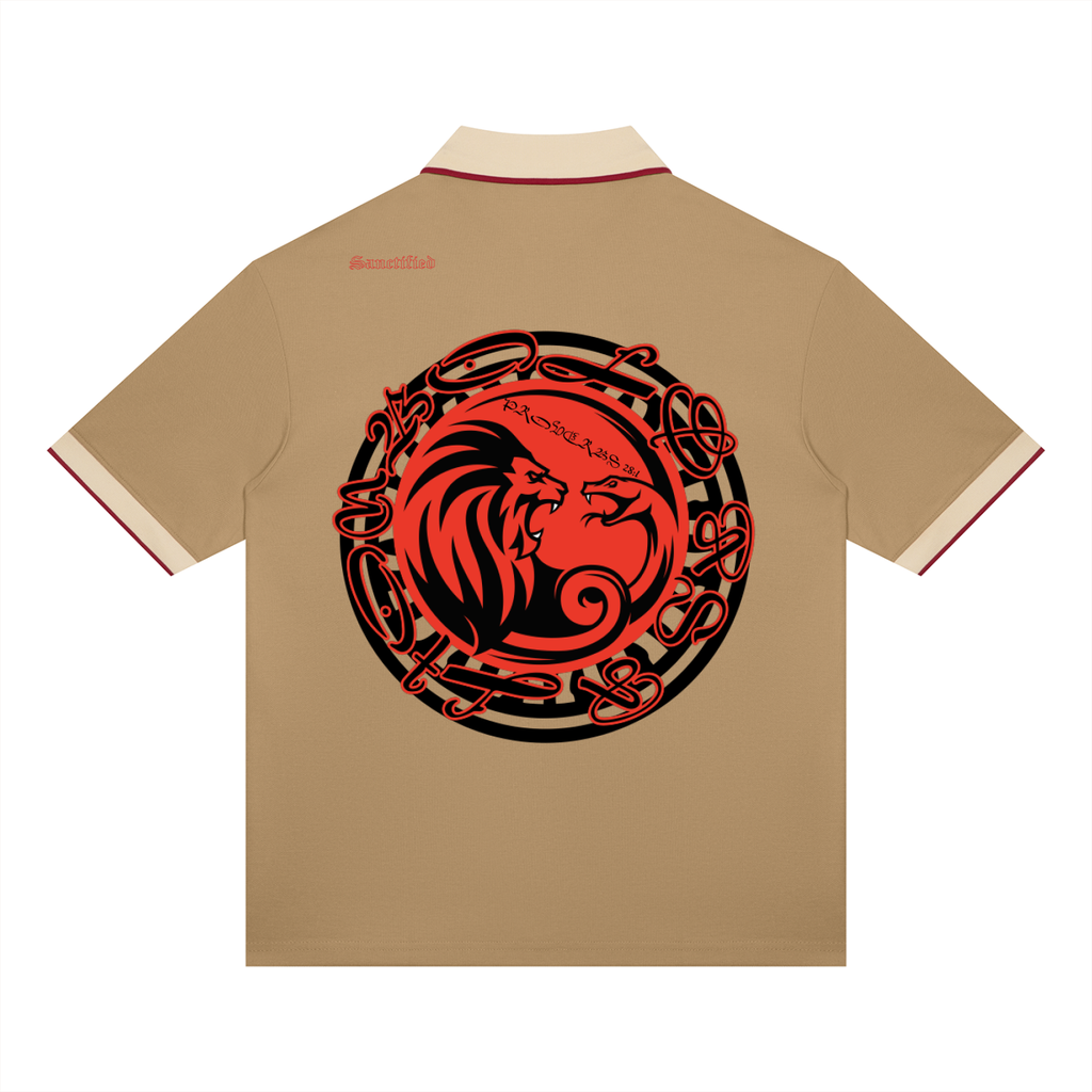 BOLD AS A LION- Unisex Color Block Polo Shirt