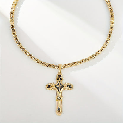 [Thickened Stainless Steel Cross Necklace] High Quality Thickened Stainless Steel Cross Necklace