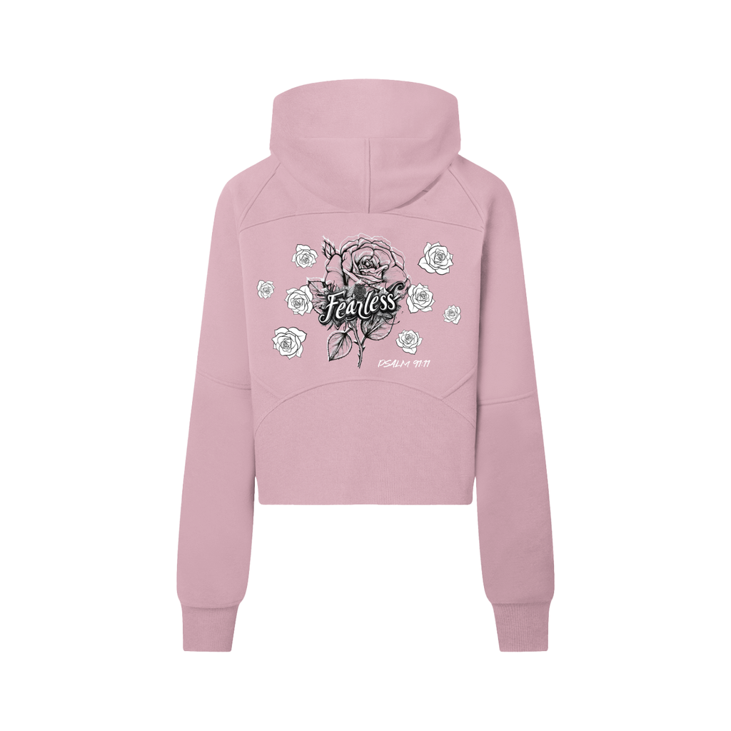 Fearless- Cropped Half-Zip Hoodie
