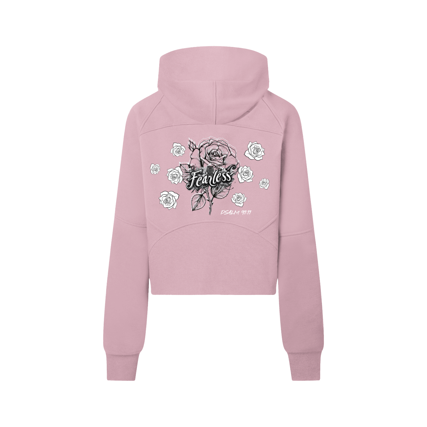 Fearless- Cropped Half-Zip Hoodie