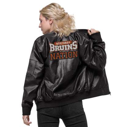 Northrop H.S. Faux Leather Bomber Jacket