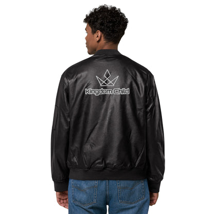 Kingdom Child- Leather Bomber Jacket