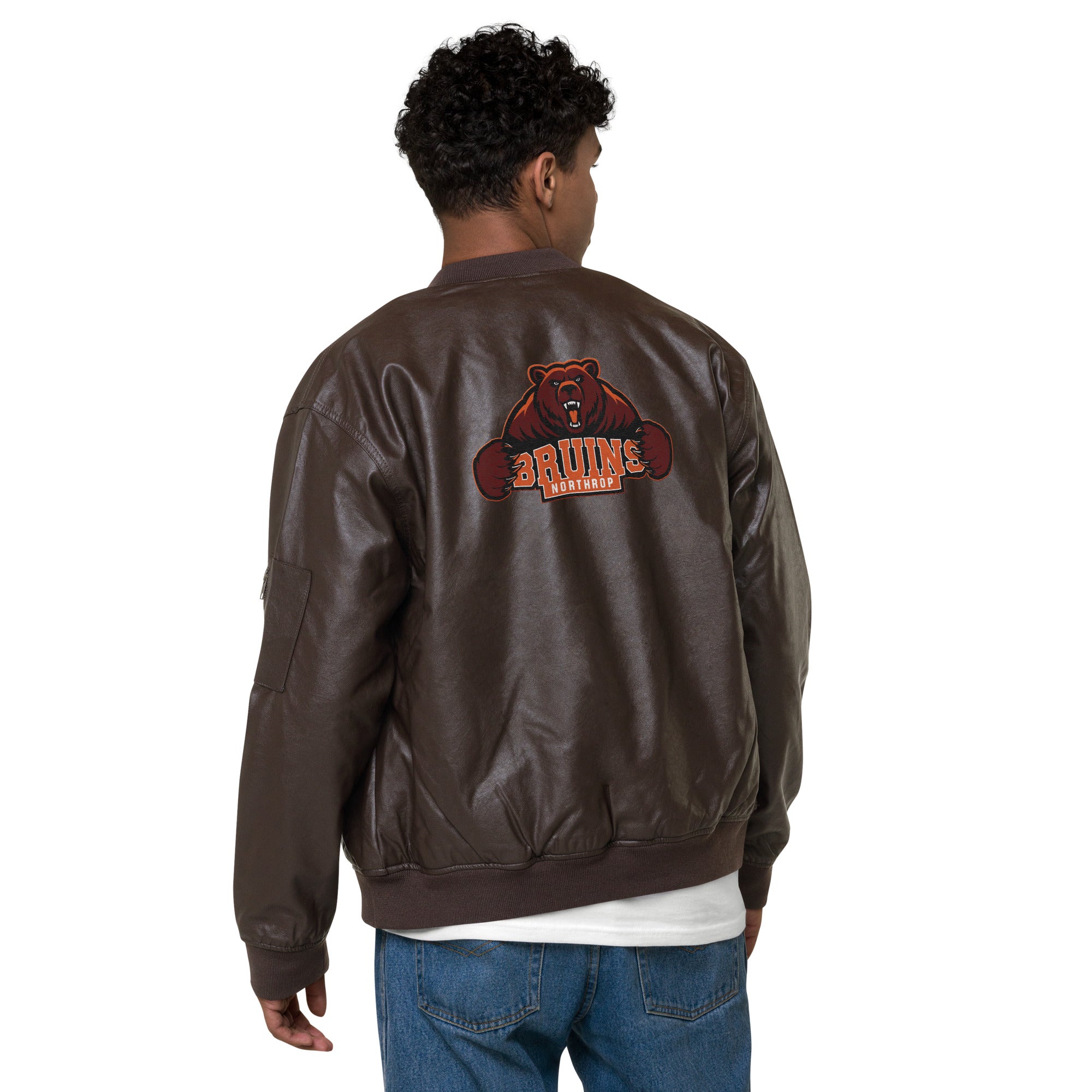 Northrop H.S. Faux Leather Bomber Jacket