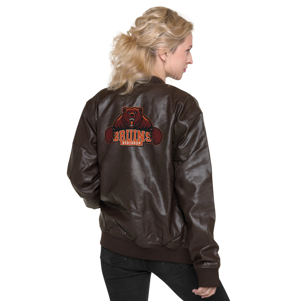 Northrop H.S. Faux Leather Bomber Jacket