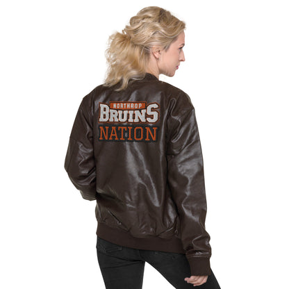 Northrop H.S. Faux Leather Bomber Jacket