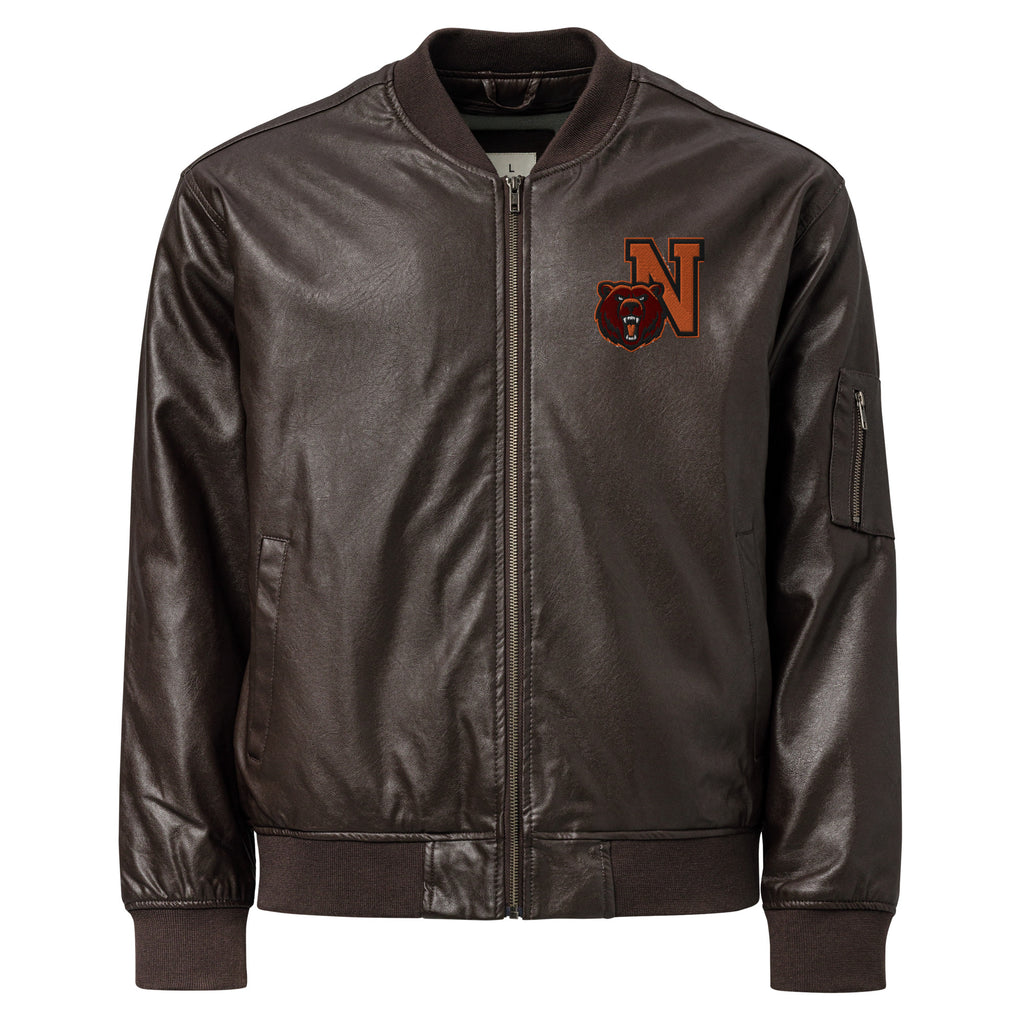 Northrop H.S. Faux Leather Bomber Jacket