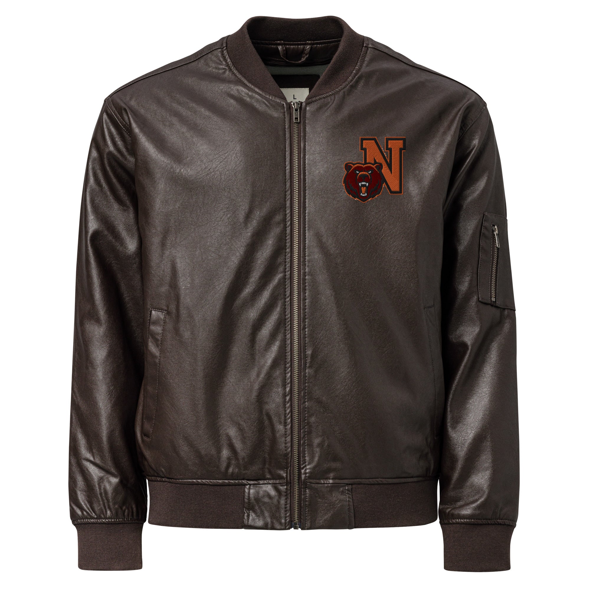Northrop H.S. Faux Leather Bomber Jacket