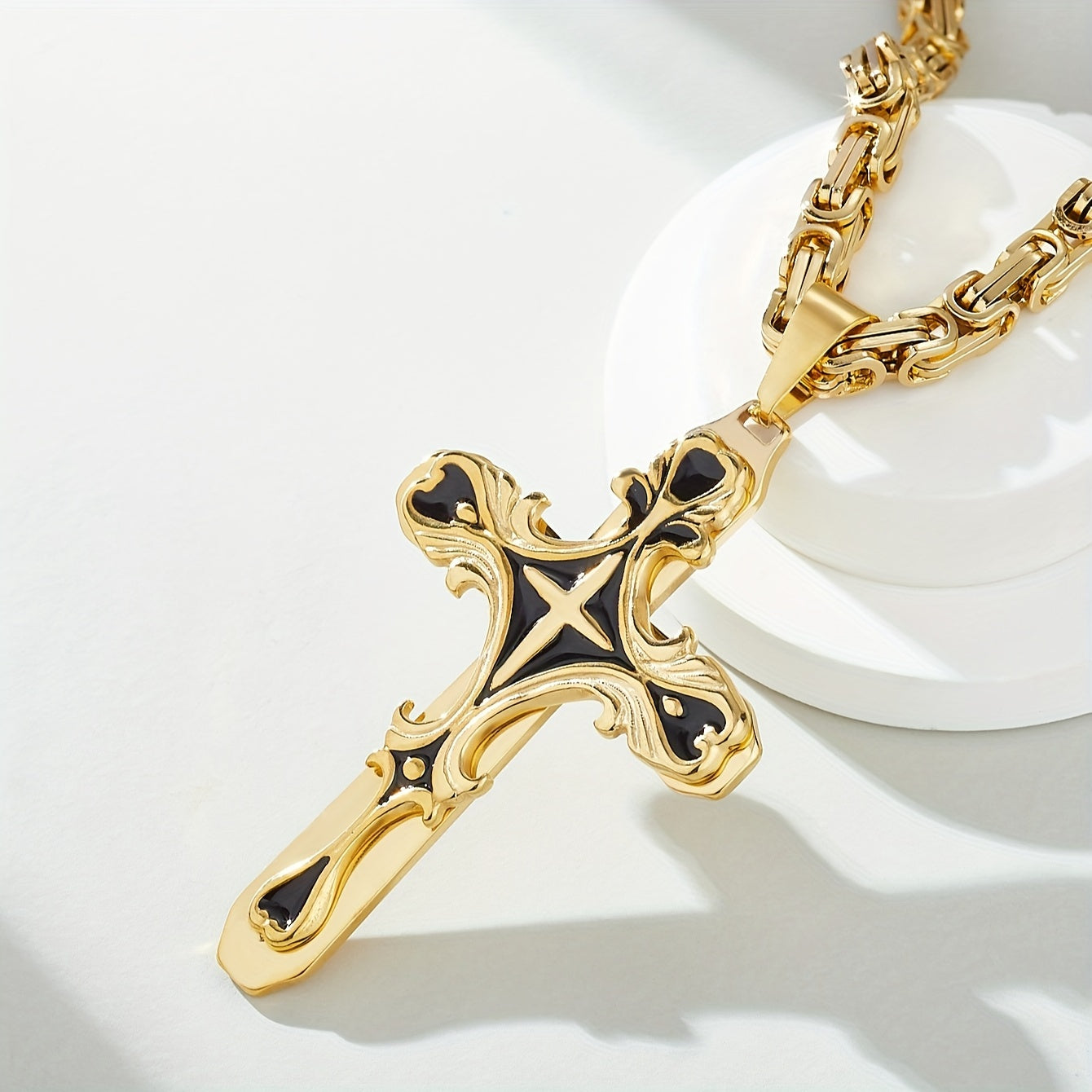 [Thickened Stainless Steel Cross Necklace] High Quality Thickened Stainless Steel Cross Necklace