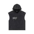 FEARLESS- Snow Washed Boxy Hooded Tank Top