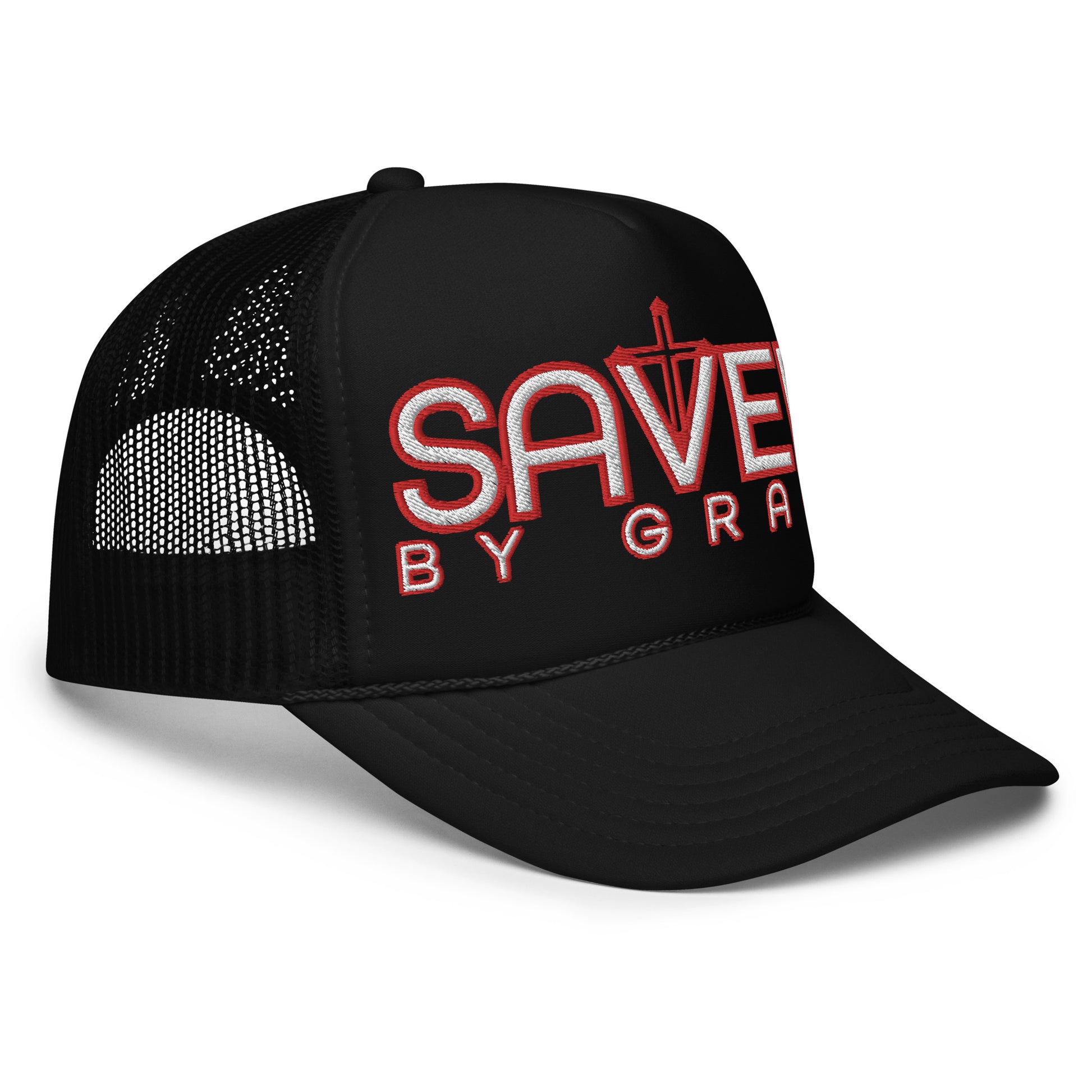 SAVED BY GRACE- Foam trucker hat