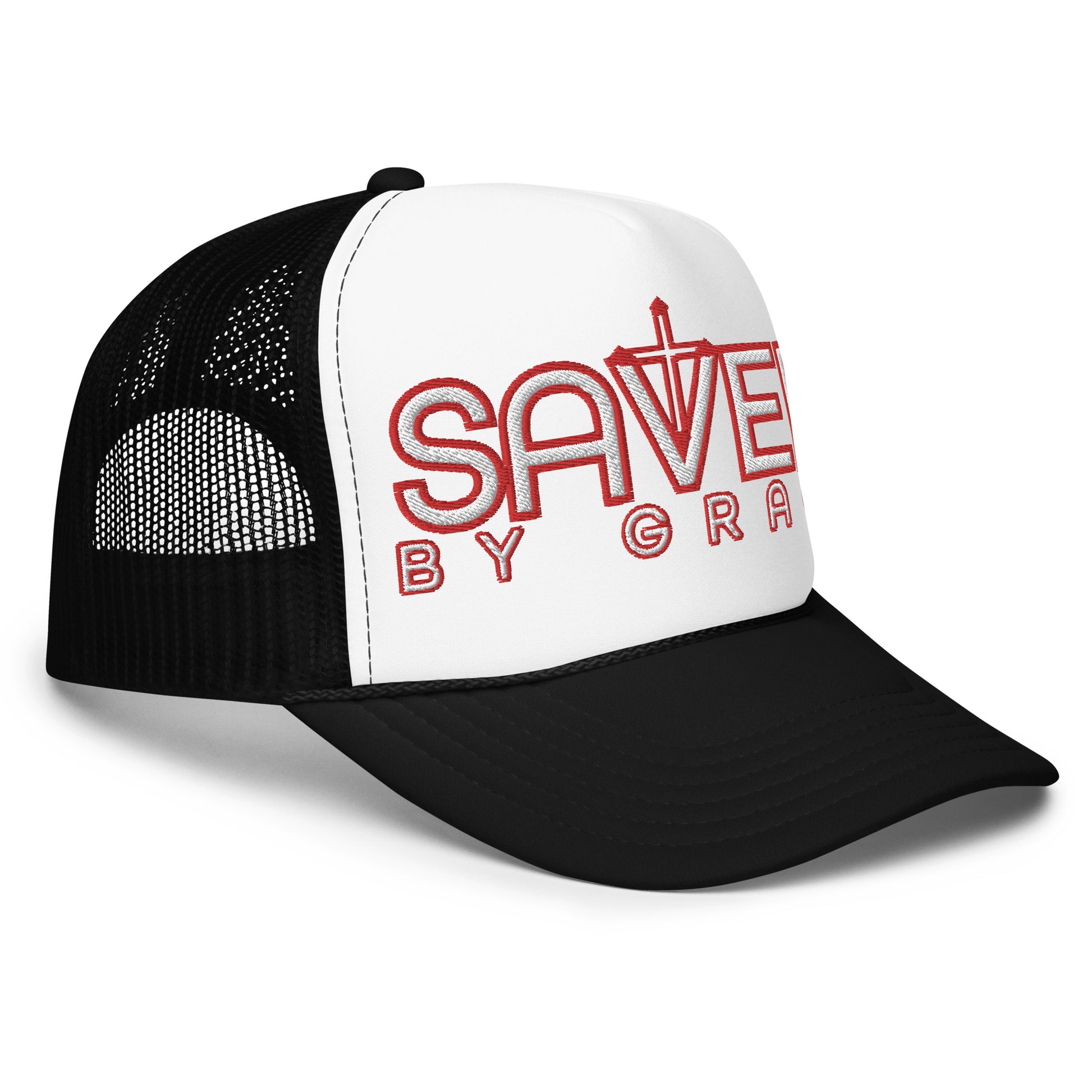 SAVED BY GRACE- Foam trucker hat