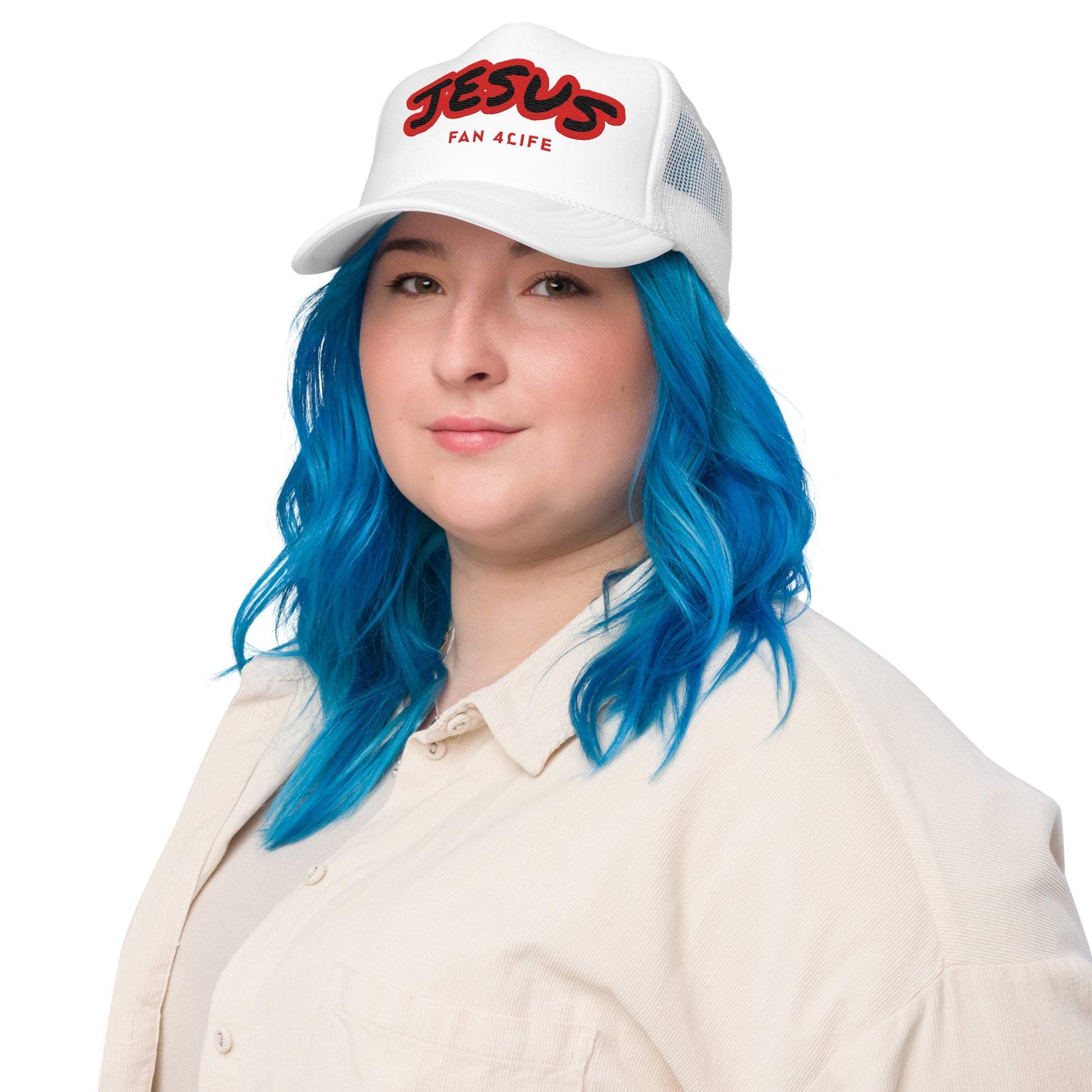 Jesus Fan 4Life- Foam trucker hat