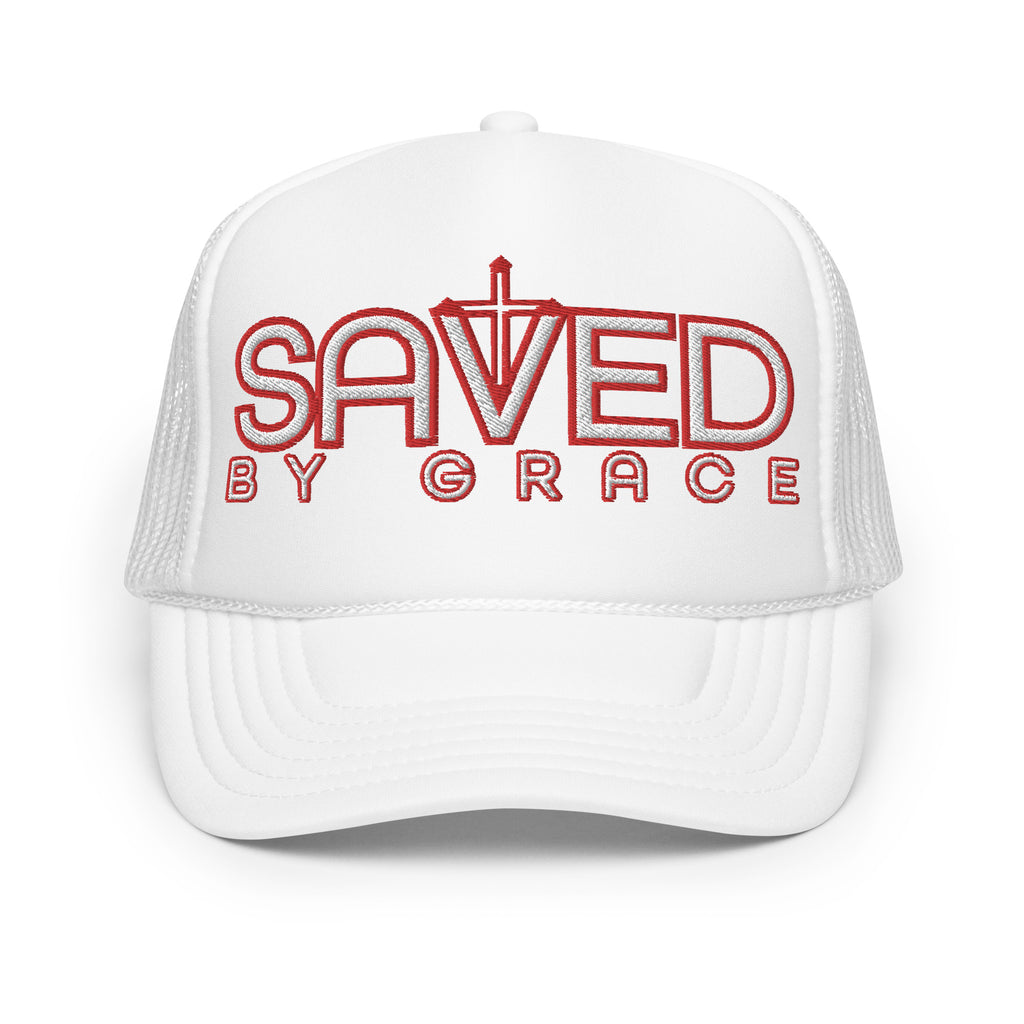 SAVED BY GRACE- Foam trucker hat