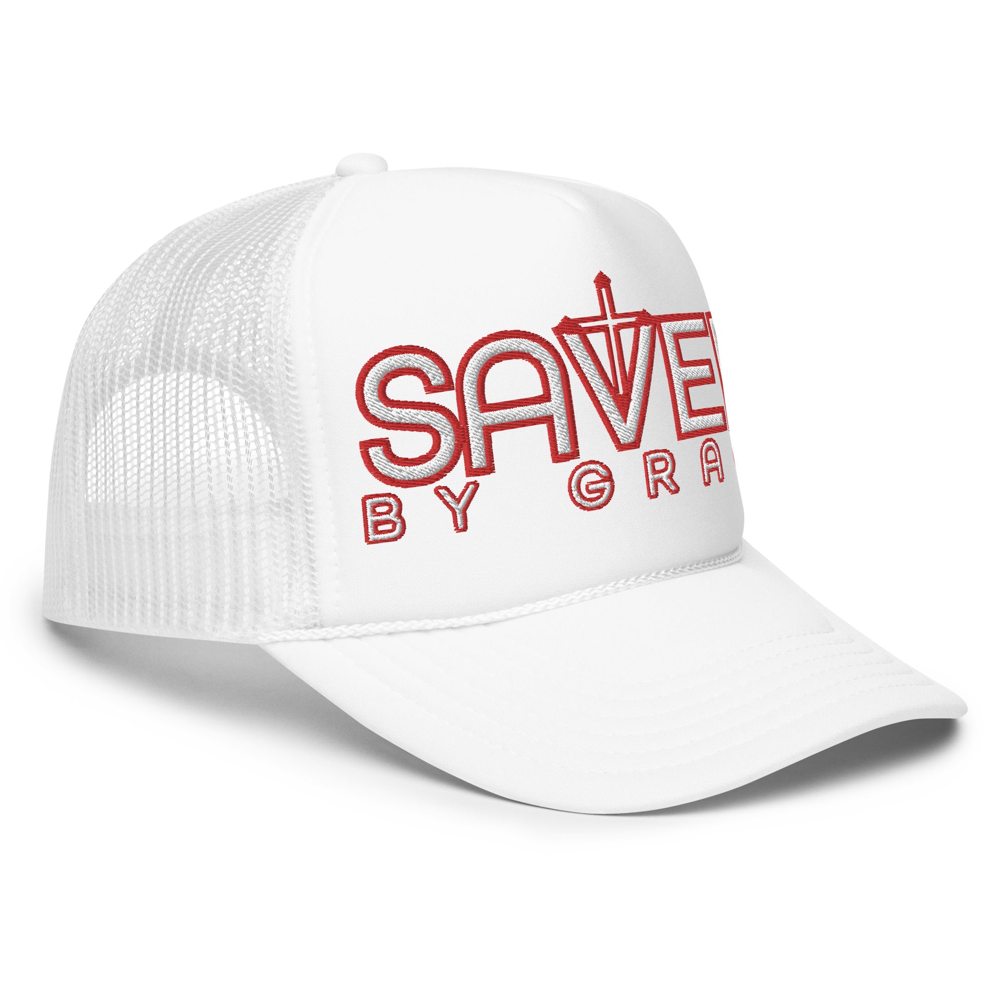 SAVED BY GRACE- Foam trucker hat