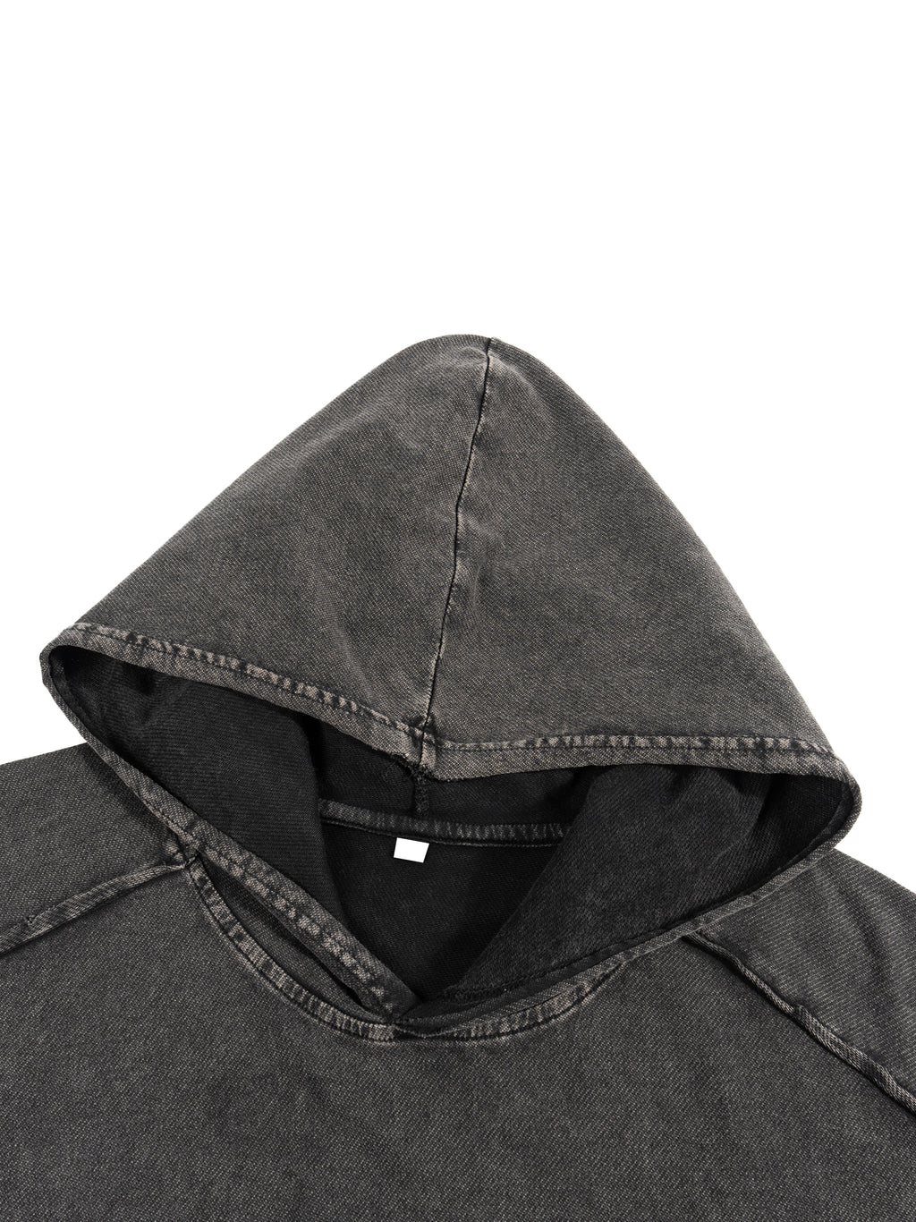 FEARLESS- Snow Washed Boxy Hooded Tank Top