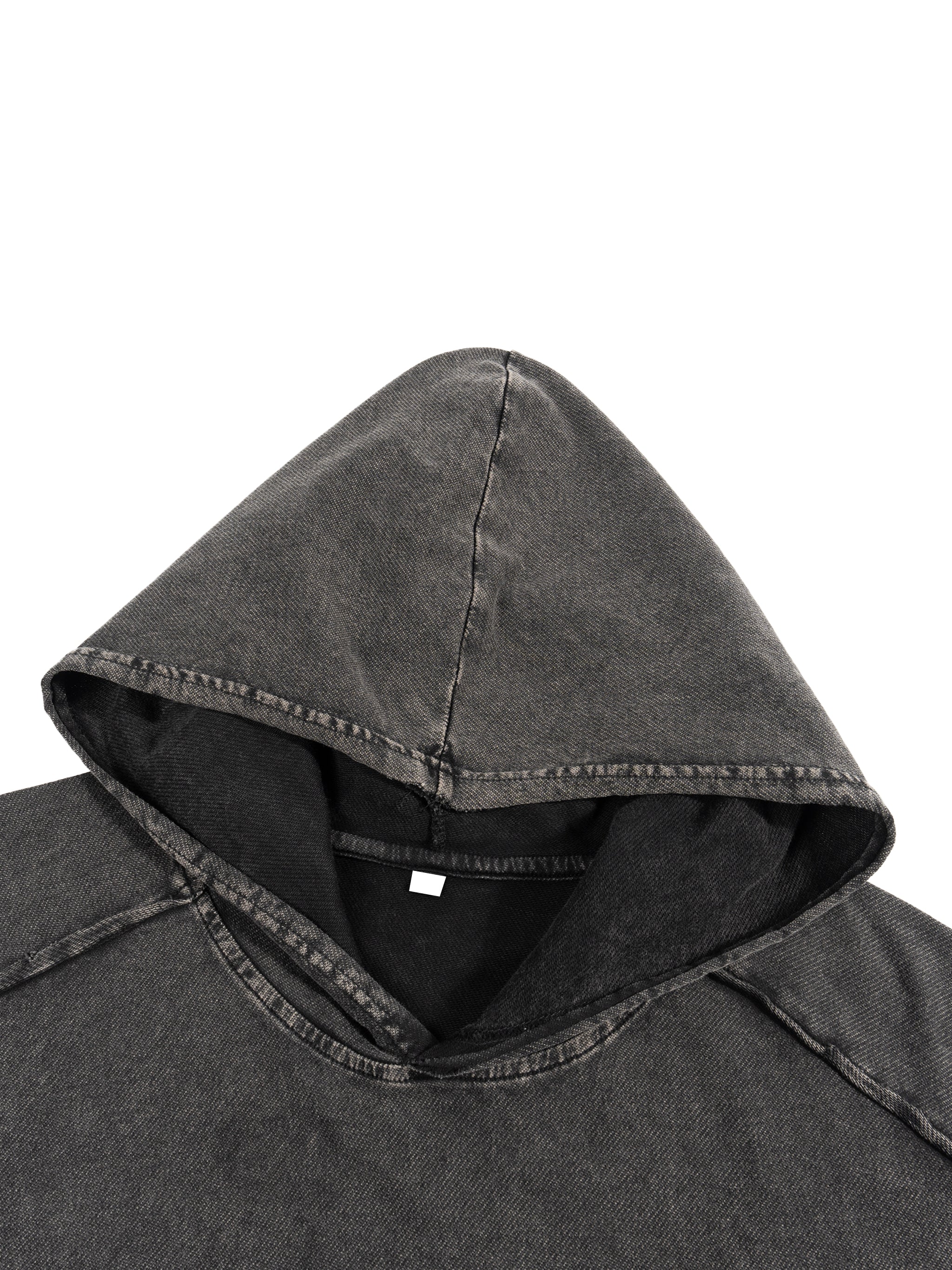 FEARLESS- Snow Washed Boxy Hooded Tank Top