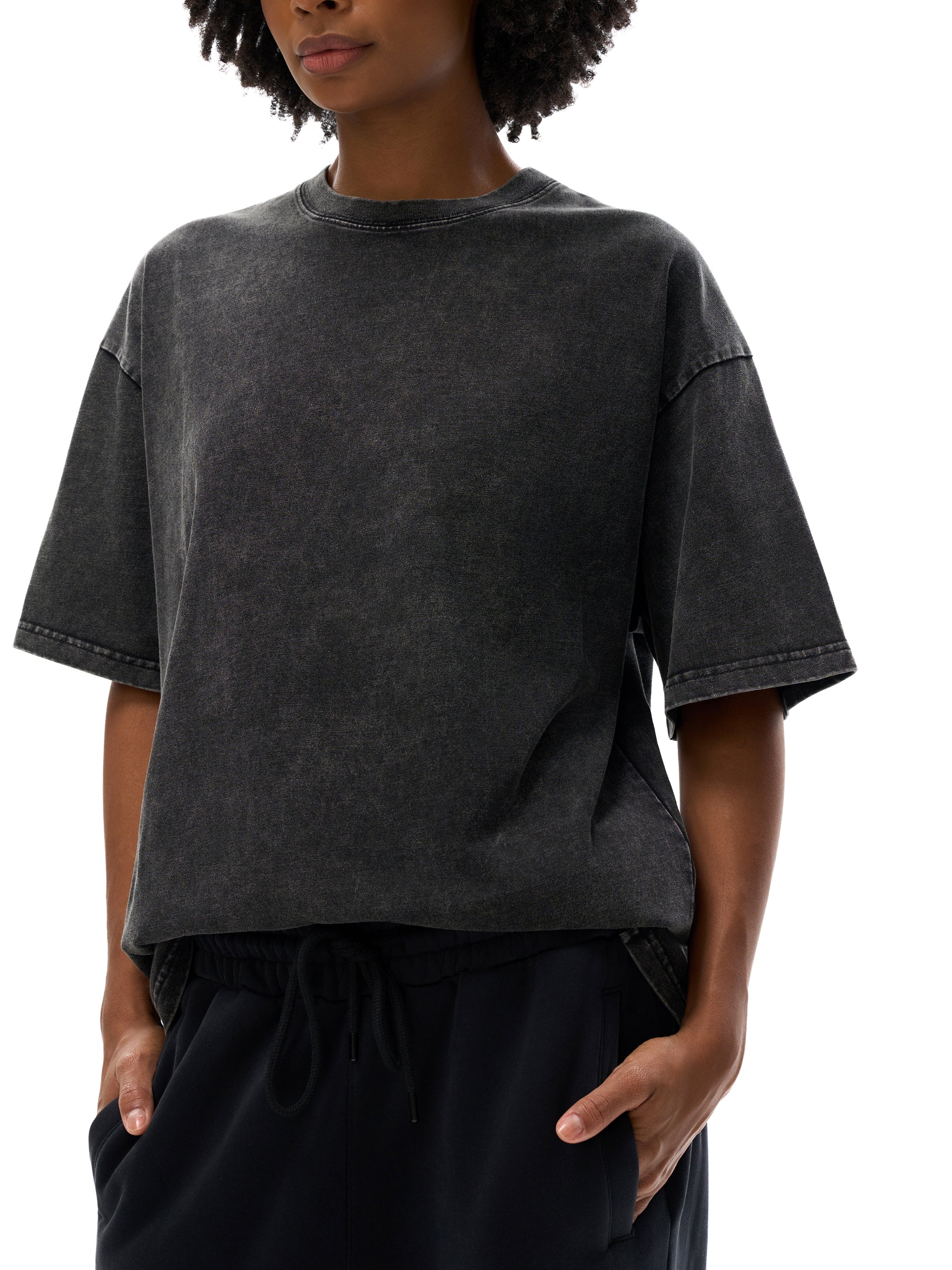 FEARLESS- Snow Washed Oversized Cotton T-Shirt
