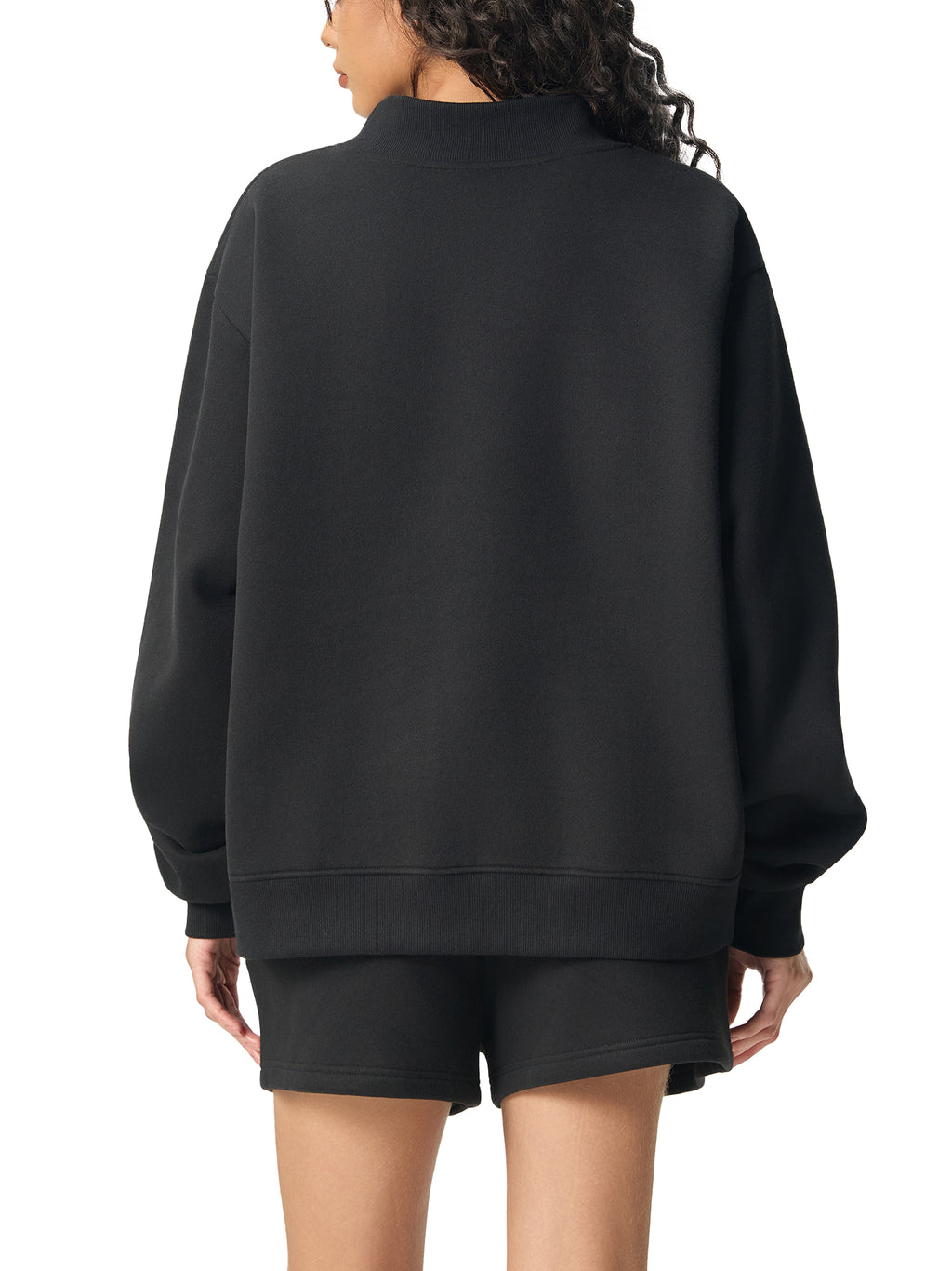 FEARLESS- Essential Fleece Mock-Neck Crew Sweatshirt