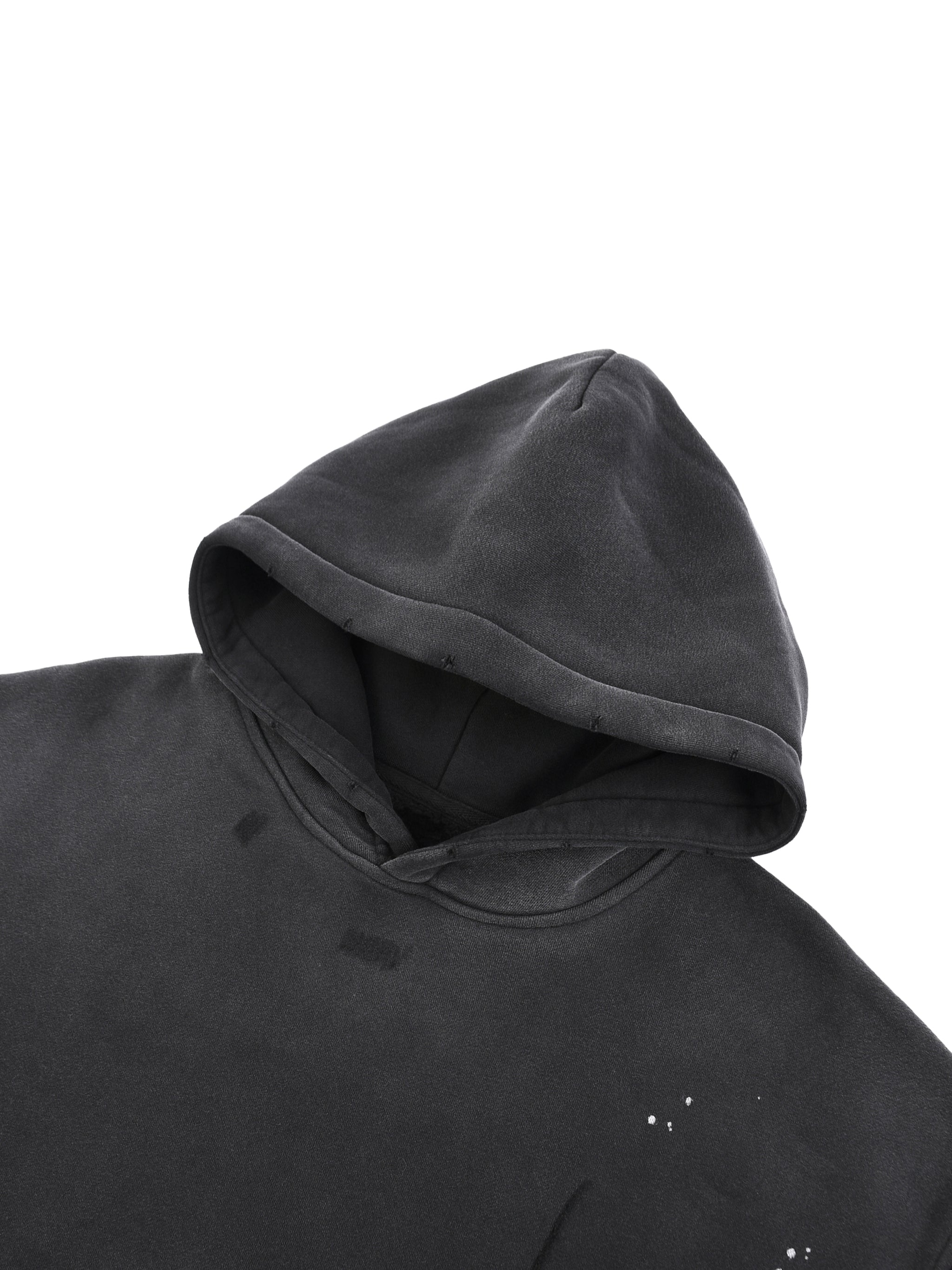 FEARLESS- Vintage Washed Frayed Fleece Hoodie