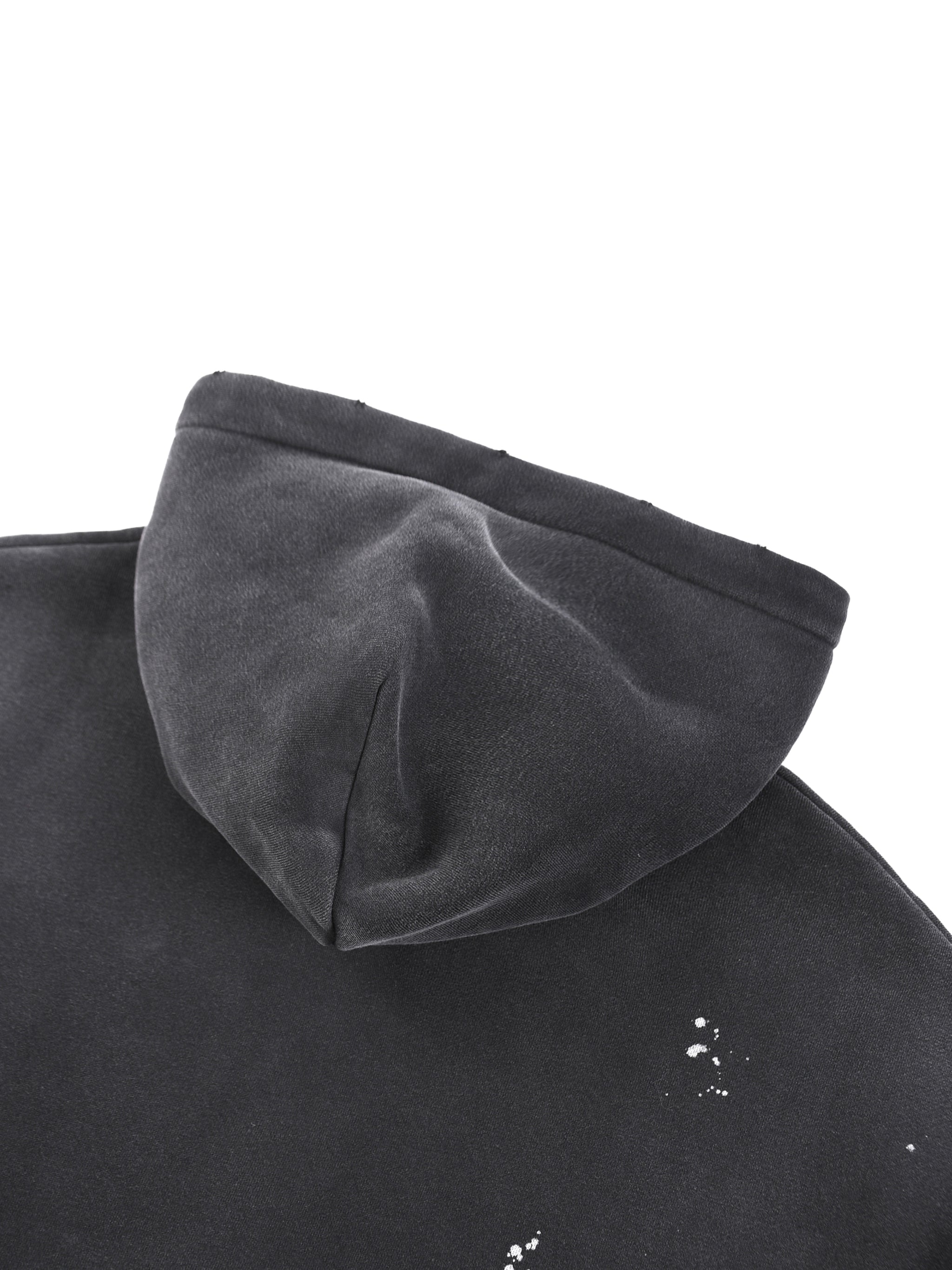 FEARLESS- Vintage Washed Frayed Fleece Hoodie