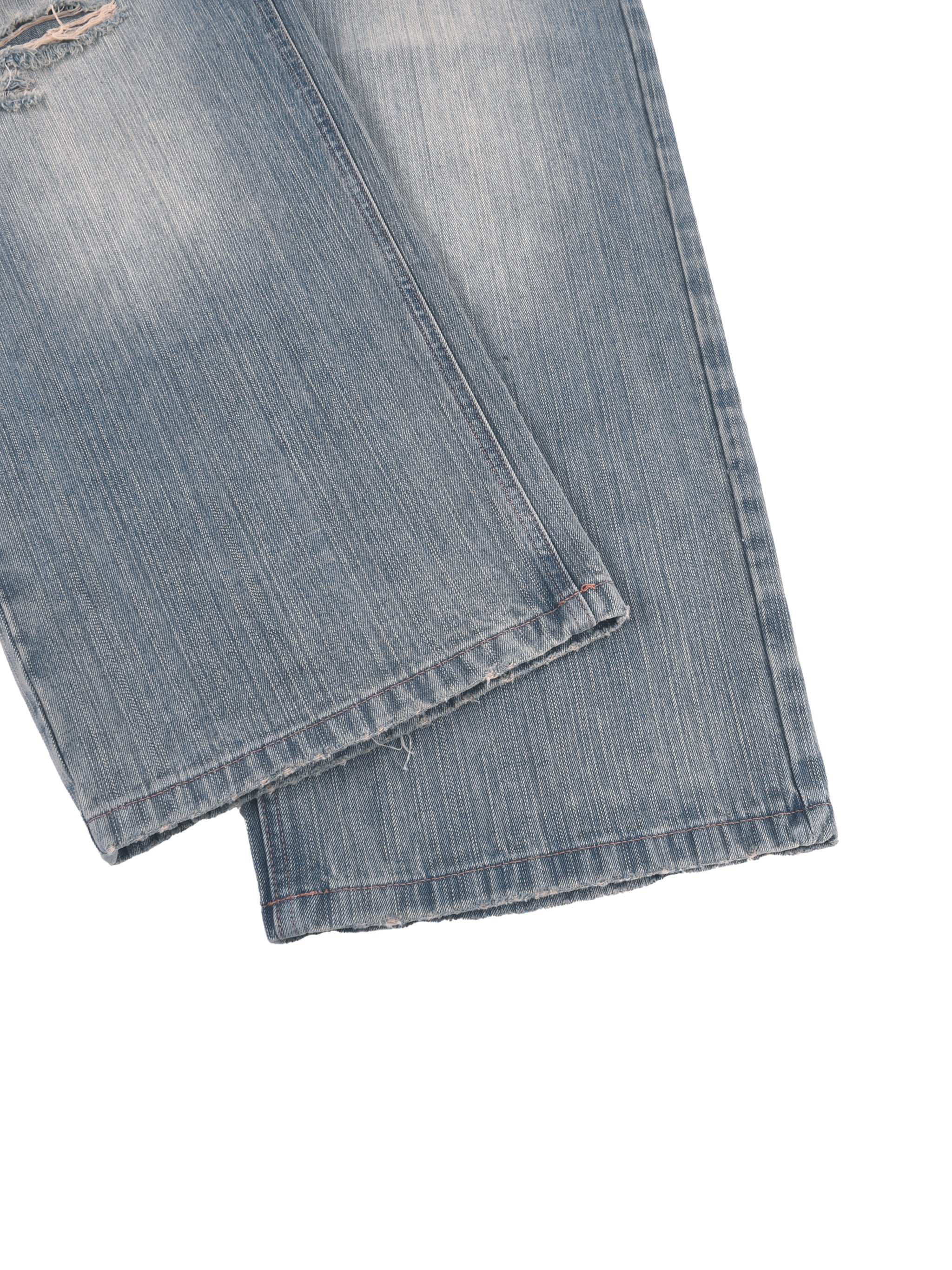 FEARLESS- Vintage Wash Distressed Denim Jeans
