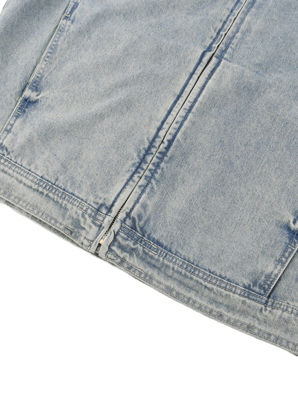 FEARLESS- Vintage Wash Zip Denim Jacket