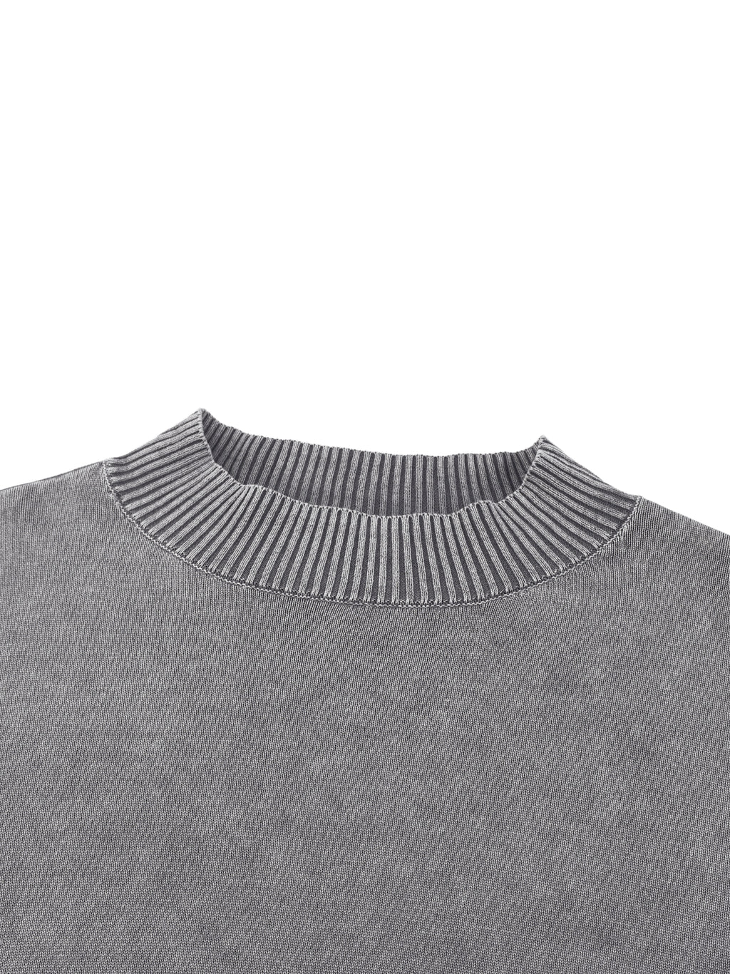 Fearless- Mineral Wash Balloon Sleeve Cropped Sweater